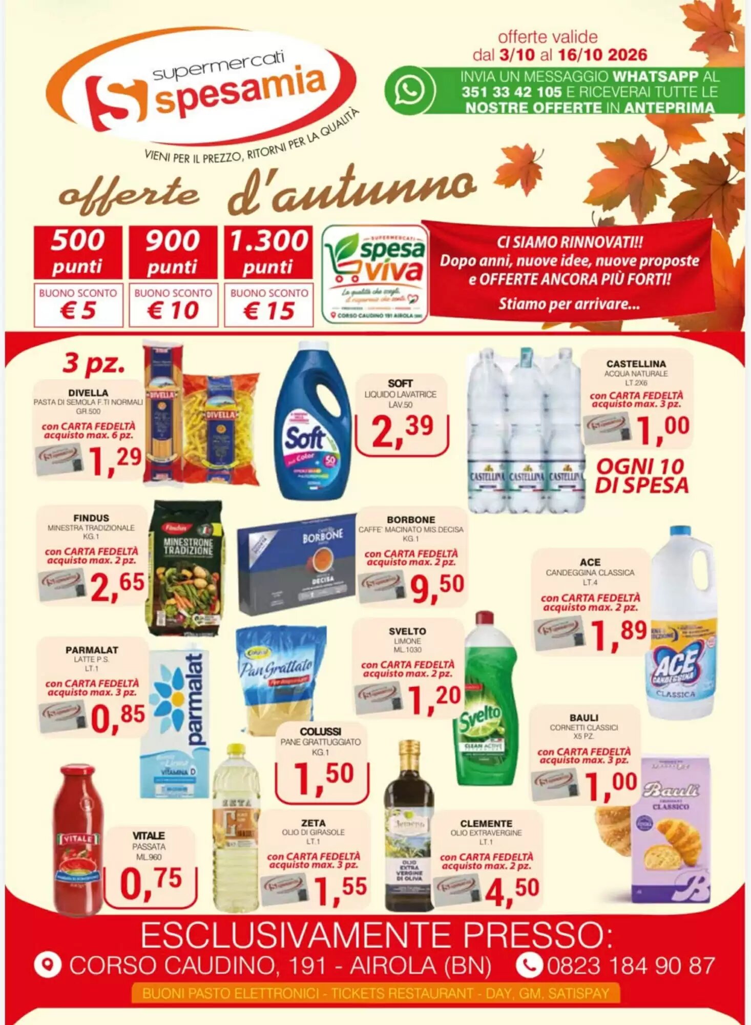 Volantino promozionale Supermercati Spesa Mia  valide dal 03/10/2026 - Pagina 1.
