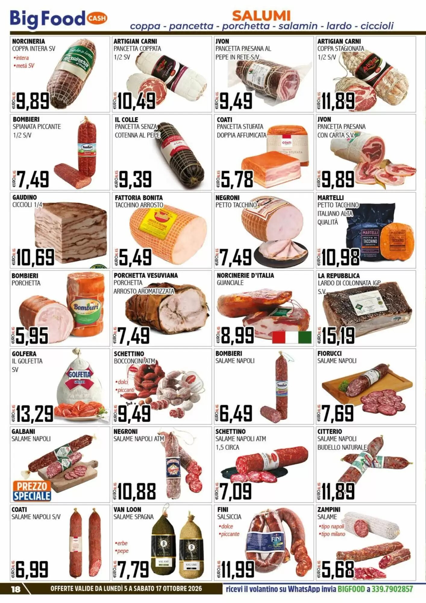 Volantino promozionale Big Food  valide dal 05/10/2026 - Pagina 18.