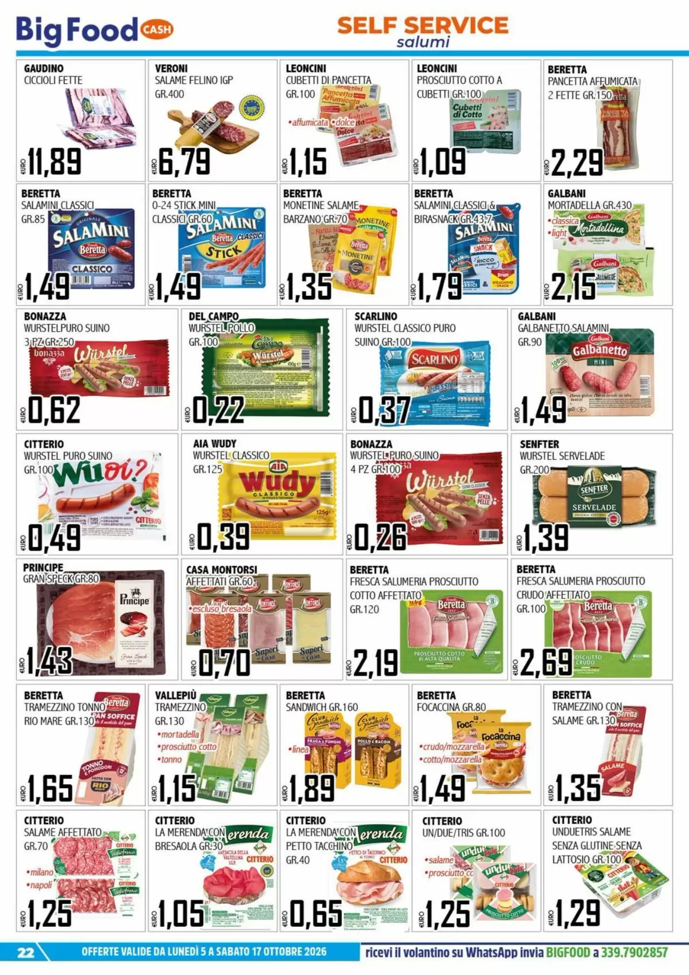 Volantino promozionale Big Food  valide dal 05/10/2026 - Pagina 22.