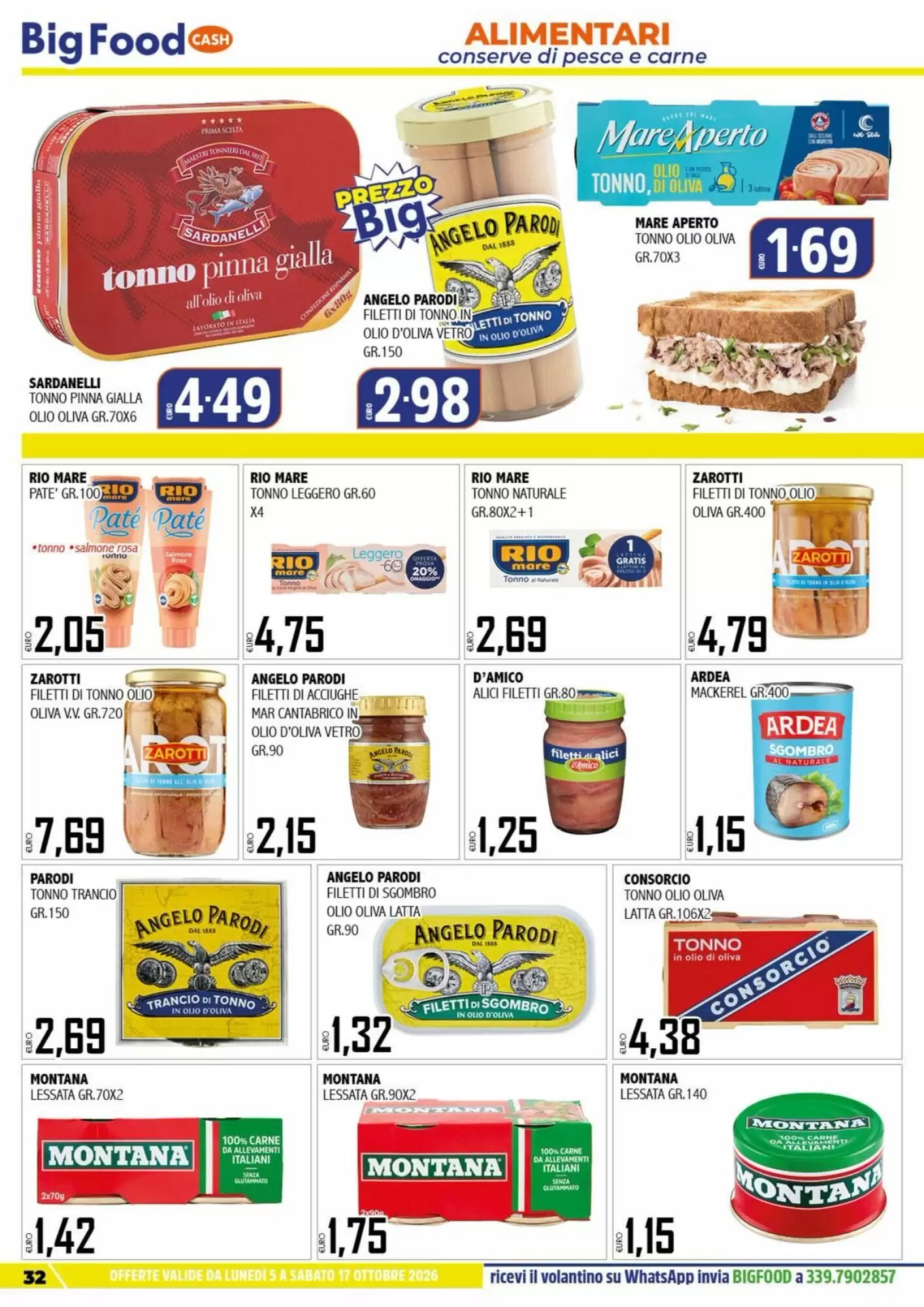 Volantino promozionale Big Food  valide dal 05/10/2026 - Pagina 32.