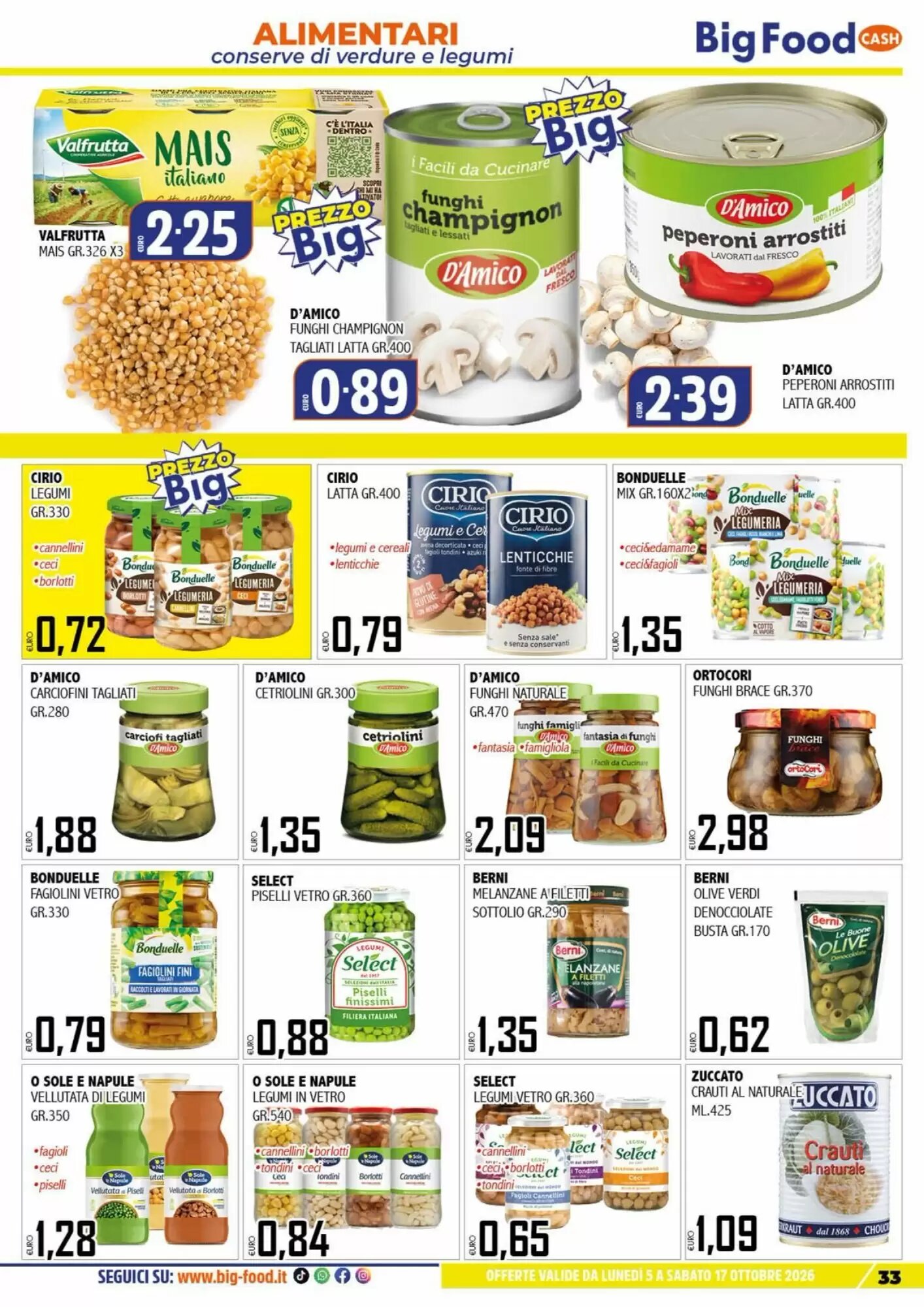Volantino promozionale Big Food  valide dal 05/10/2026 - Pagina 33.