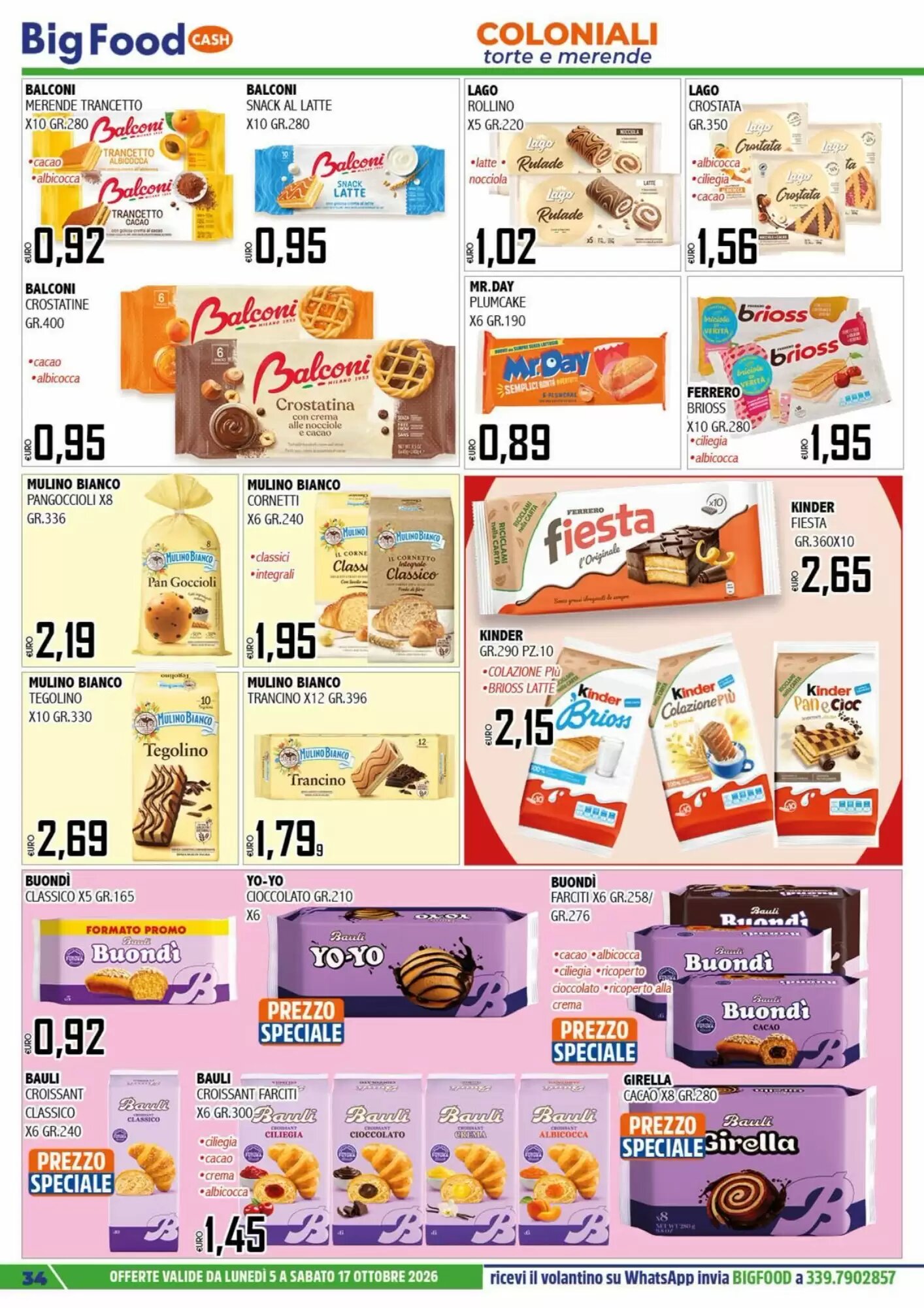 Volantino promozionale Big Food  valide dal 05/10/2026 - Pagina 34.