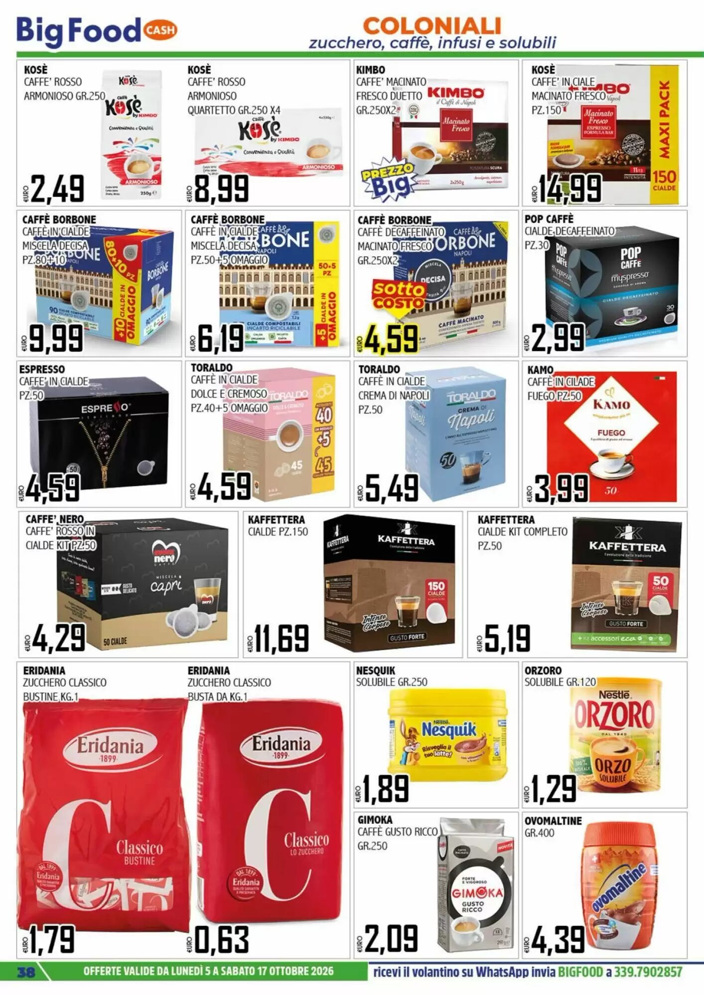 Volantino promozionale Big Food  valide dal 05/10/2026 - Pagina 38.