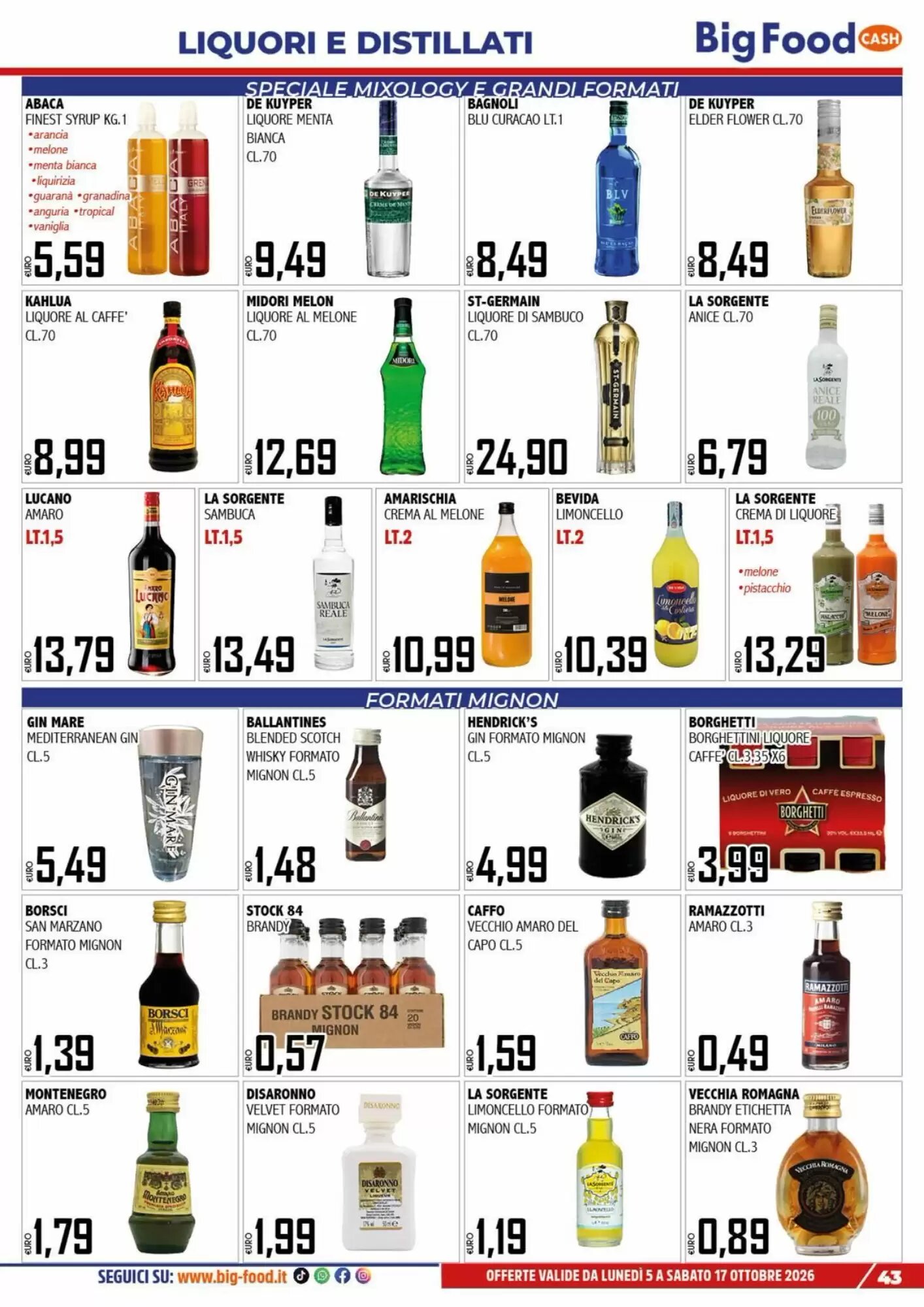 Volantino promozionale Big Food  valide dal 05/10/2026 - Pagina 43.