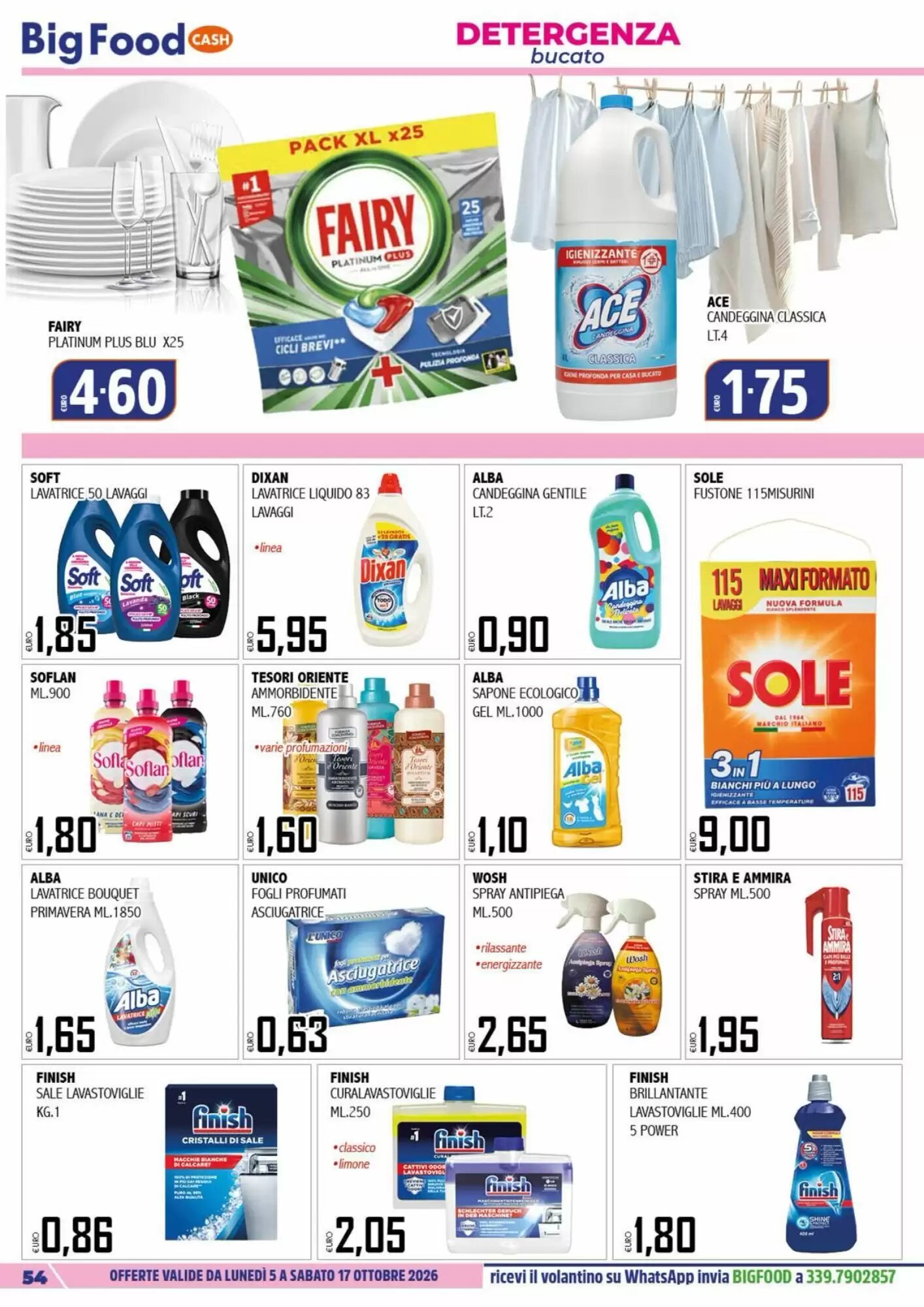 Volantino promozionale Big Food  valide dal 05/10/2026 - Pagina 54.