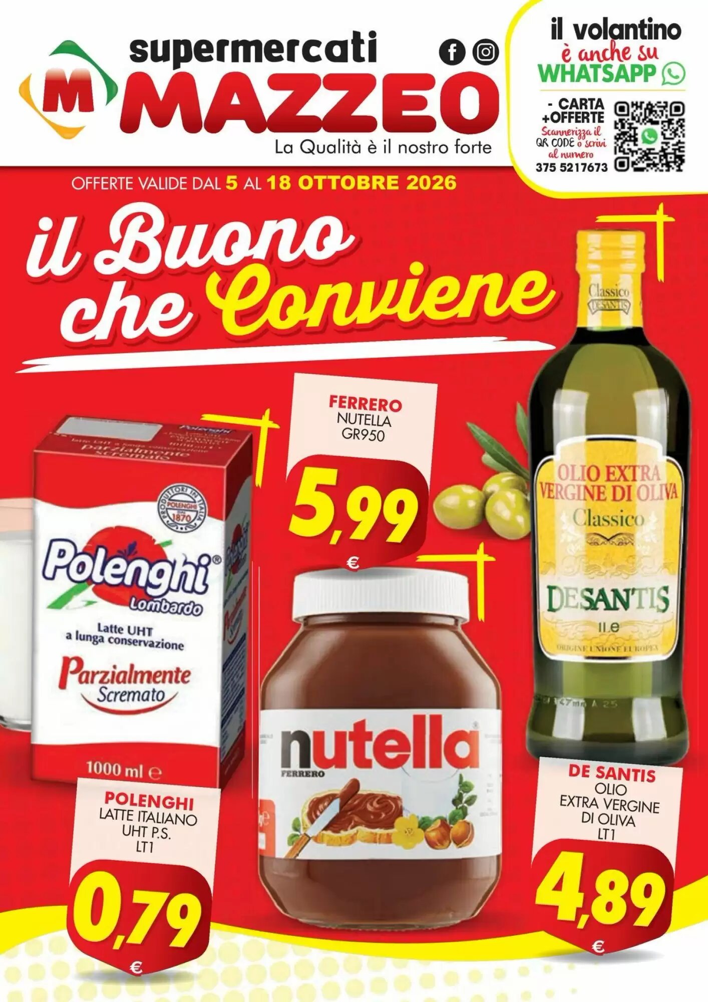 Volantino promozionale Mazzeo Supermercati valide dal 05/10/2026 - Pagina 1.