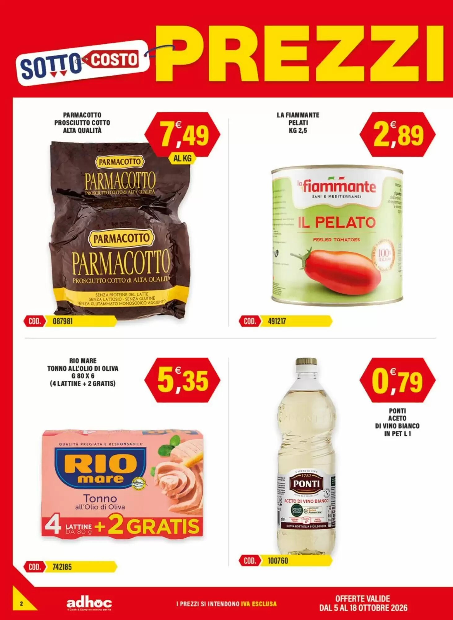 Volantino promozionale Adhoc  valide dal 05/10/2026 - Pagina 2.