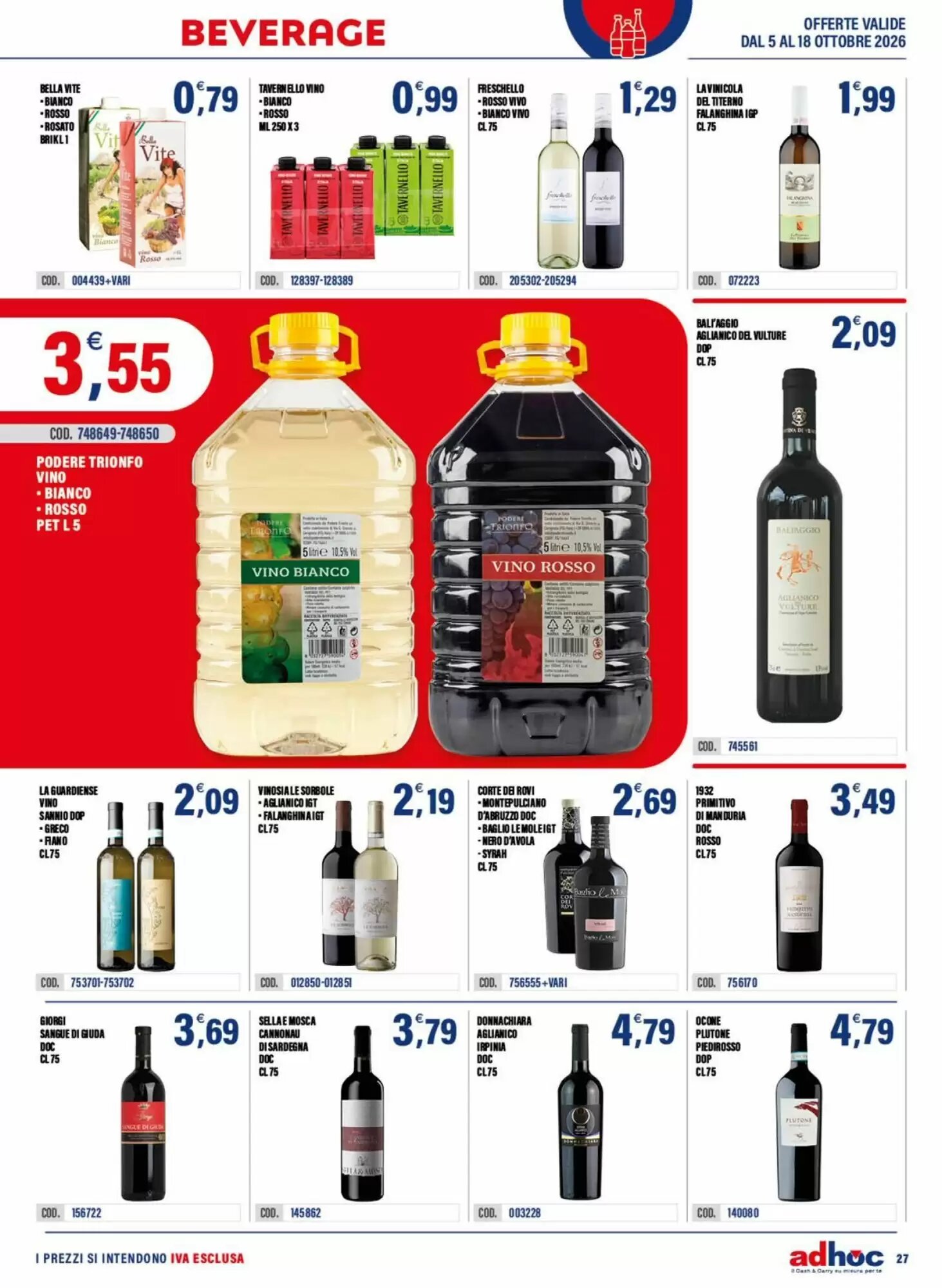 Volantino promozionale Adhoc  valide dal 05/10/2026 - Pagina 27.
