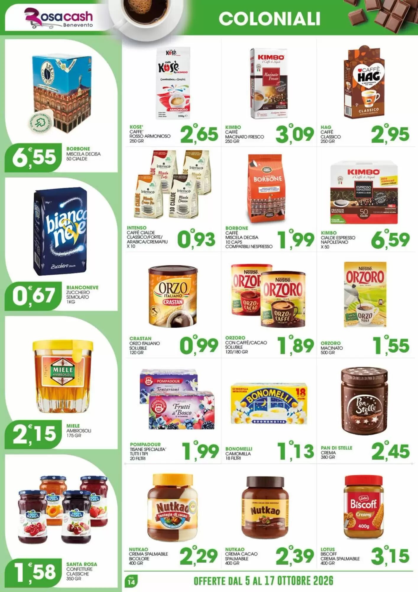 Volantino promozionale Rosa Cash  valide dal 05/10/2026 - Pagina 14.