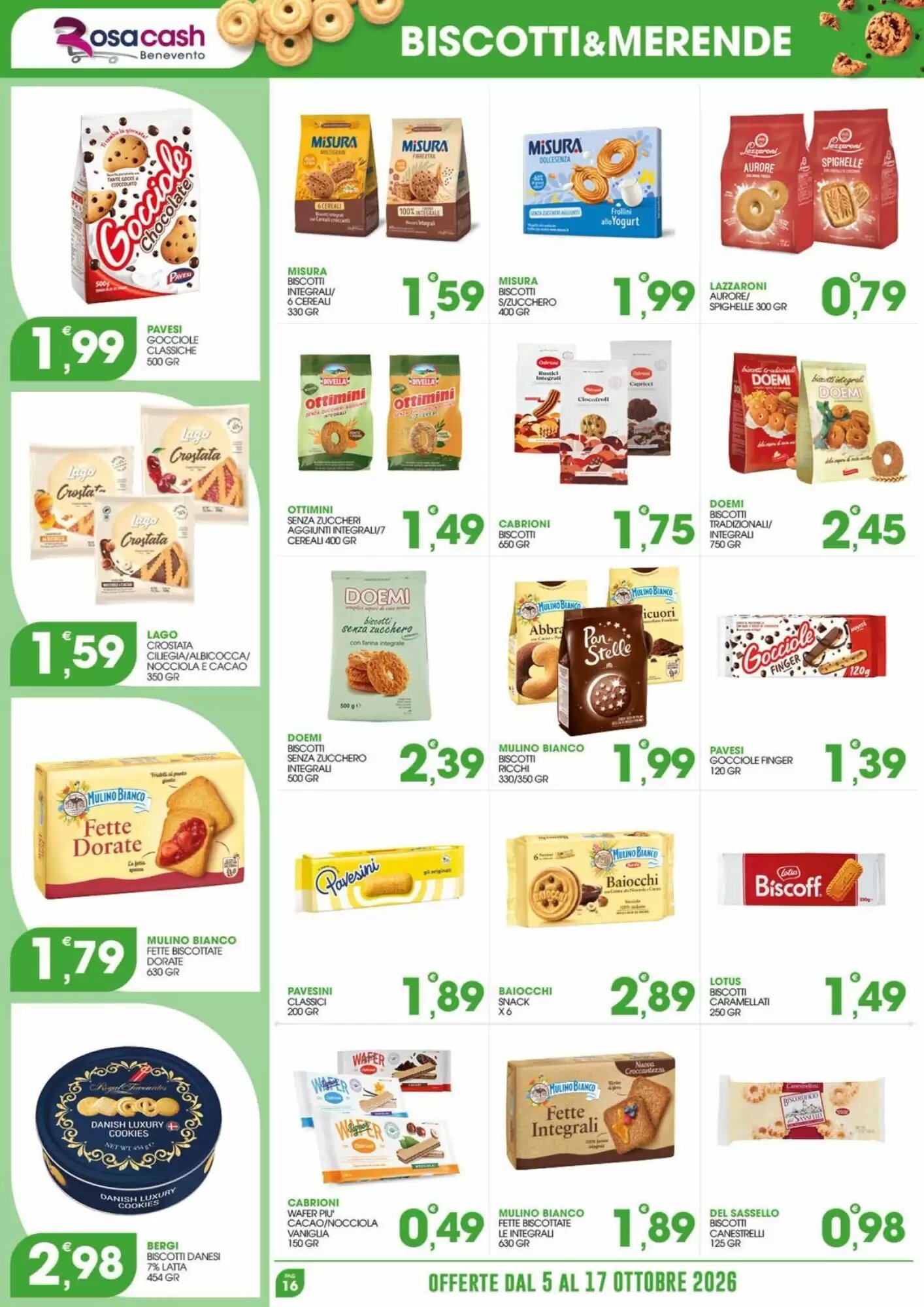 Volantino promozionale Rosa Cash  valide dal 05/10/2026 - Pagina 16.