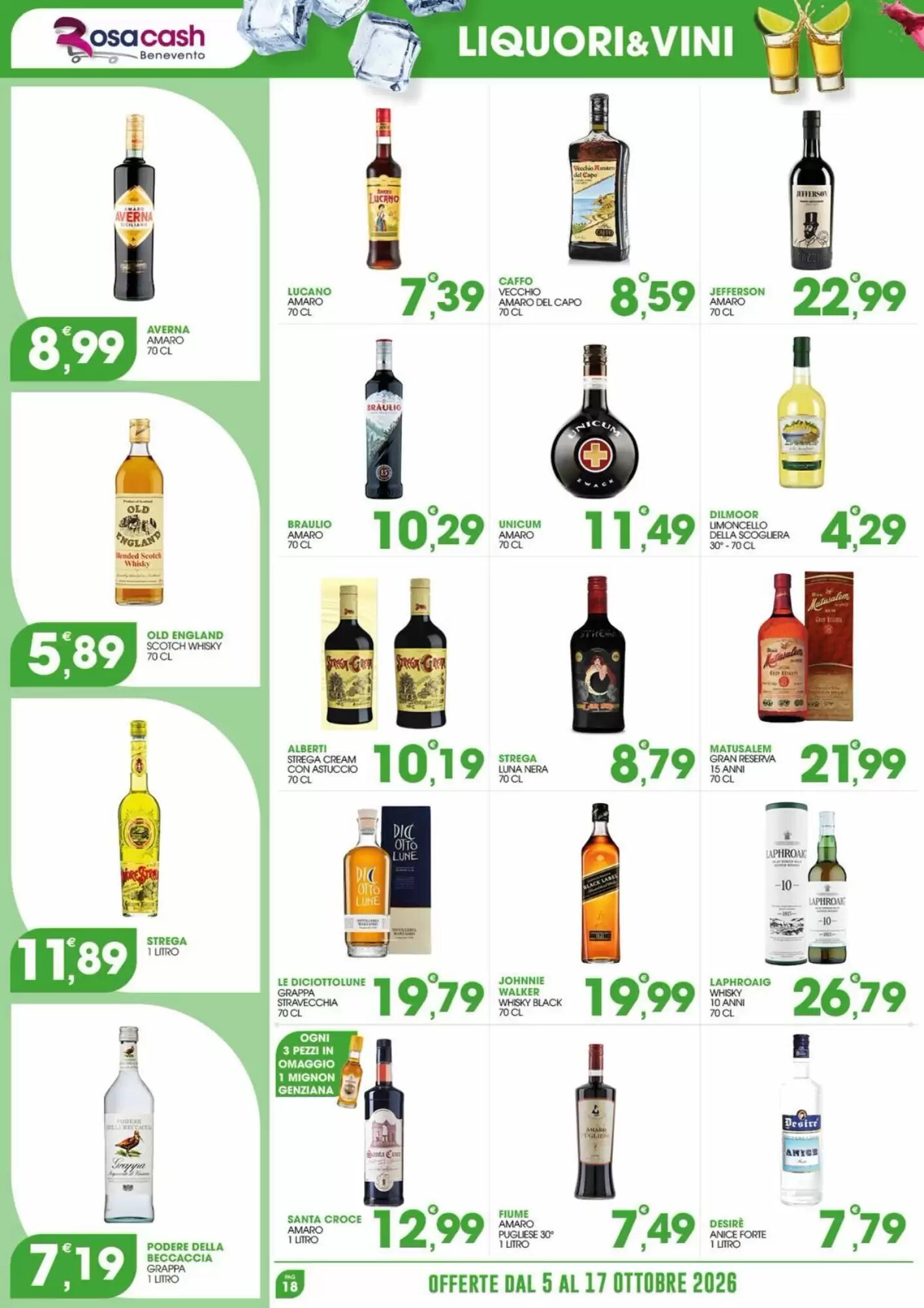 Volantino promozionale Rosa Cash  valide dal 05/10/2026 - Pagina 18.