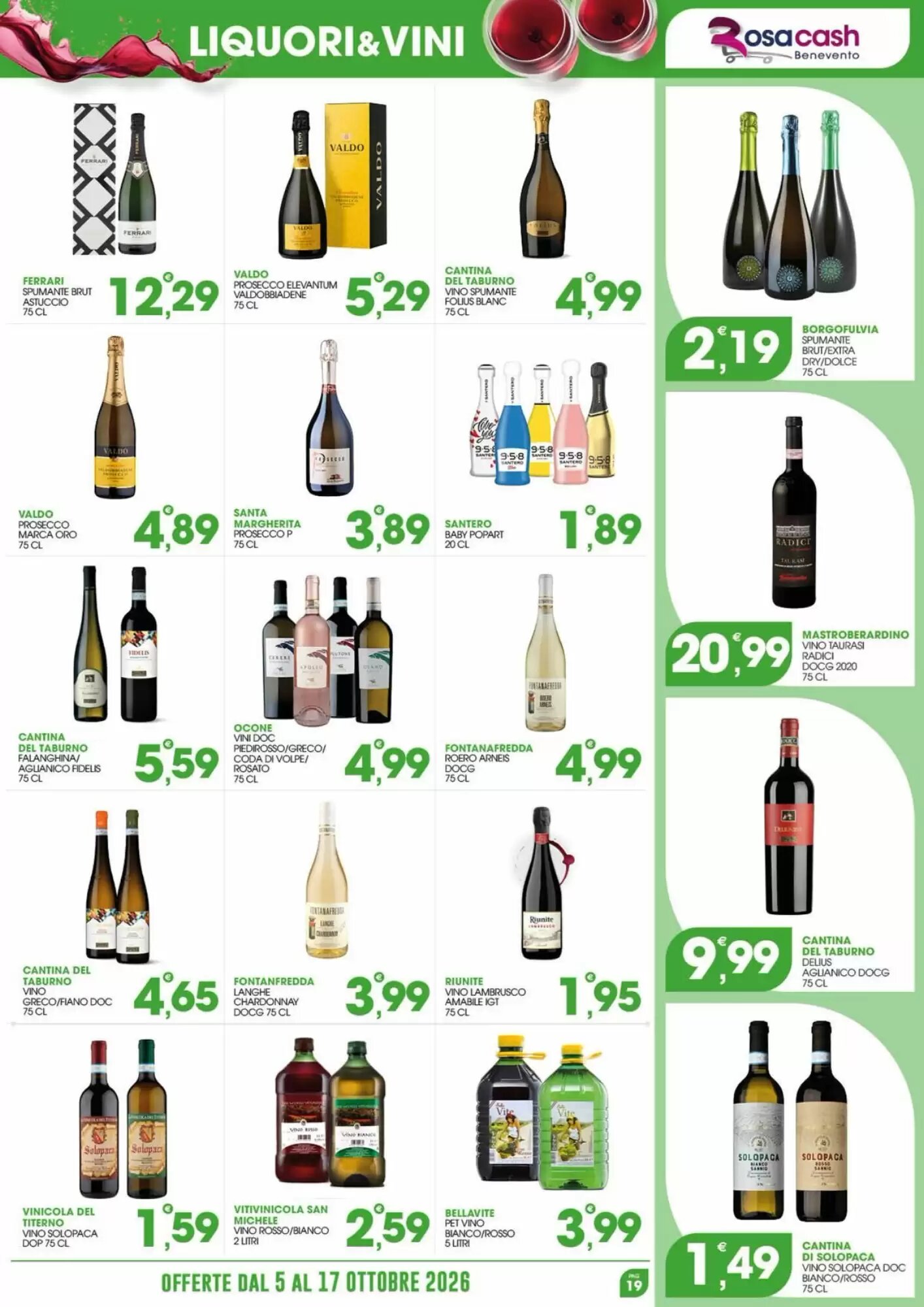 Volantino promozionale Rosa Cash  valide dal 05/10/2026 - Pagina 19.