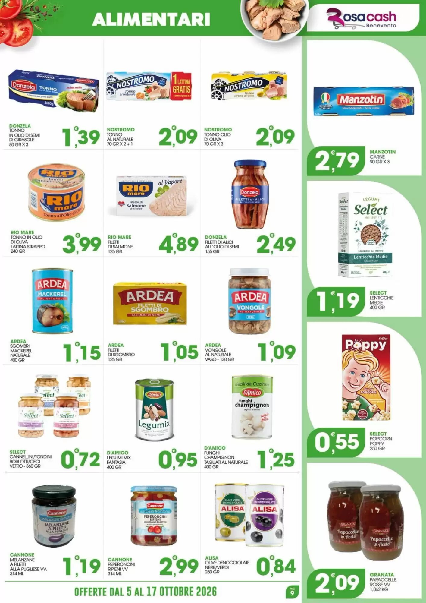 Volantino promozionale Rosa Cash  valide dal 05/10/2026 - Pagina 9.