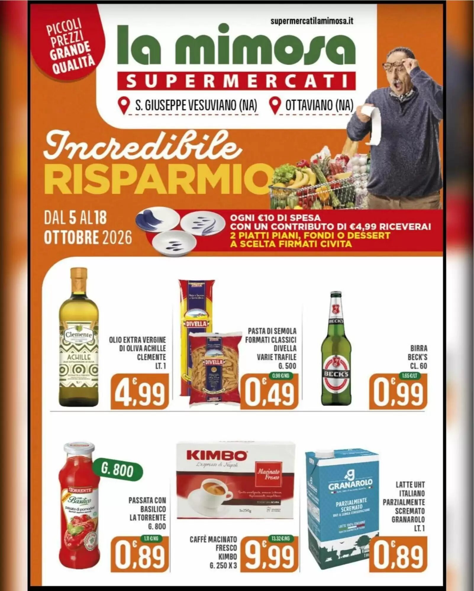 Volantino promozionale La Mimosa Supermercati  valide dal 05/10/2026 - Pagina 1.