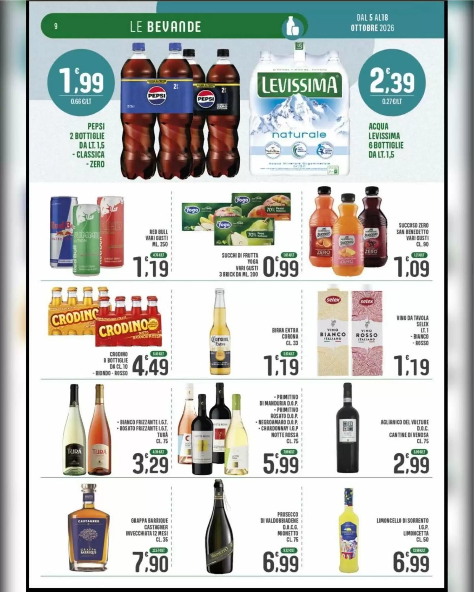 Volantino promozionale La Mimosa Supermercati  valide dal 05/10/2026 - Pagina 9.