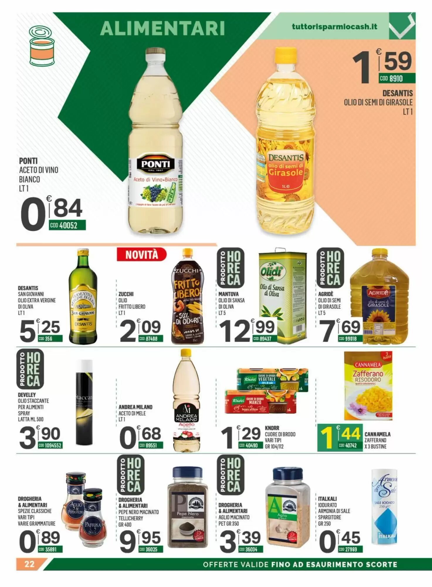 Volantino promozionale Tutto Risparmio Cash&Carry  valide dal 05/10/2026 - Pagina 22.