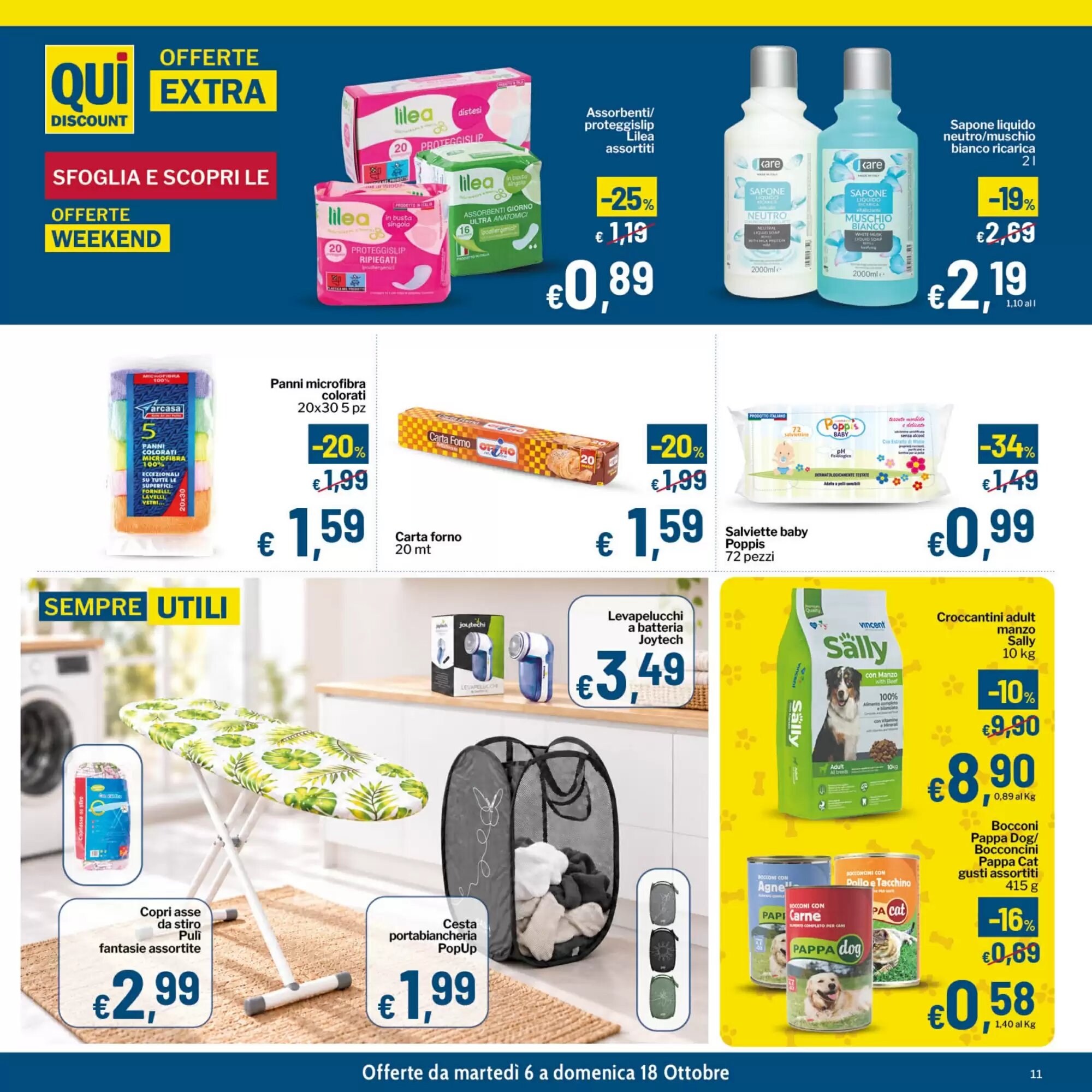 Volantino promozionale Qui Discount  valide dal 06/10/2026 - Pagina 11.