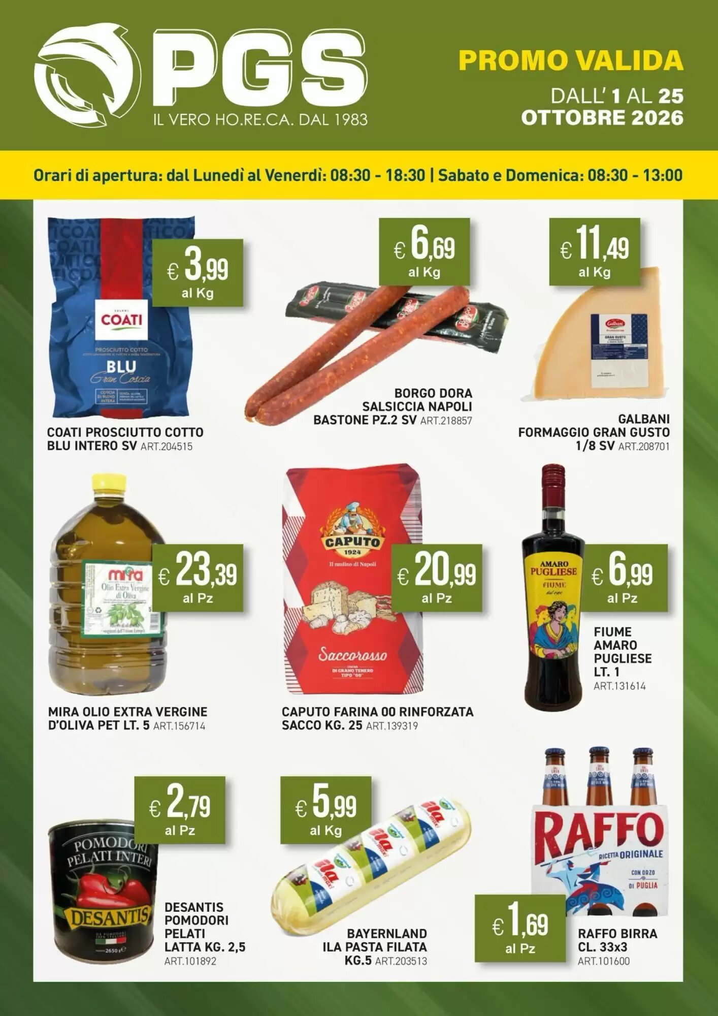 Volantino promozionale PGS Cash&Carry valide dal 06/10/2026 - Pagina 1.