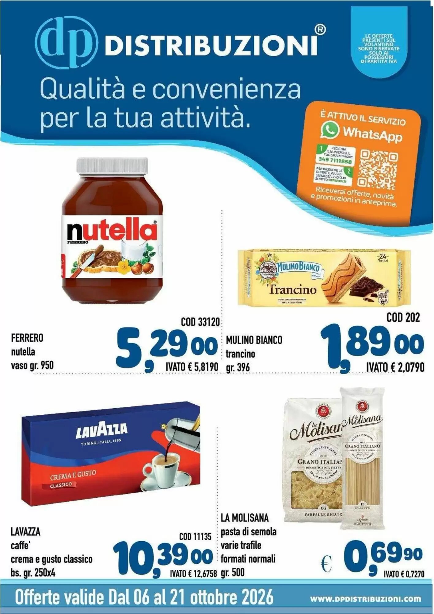 Volantino promozionale Del Prete Distribuzioni  valide dal 06/10/2026 - Pagina 1.