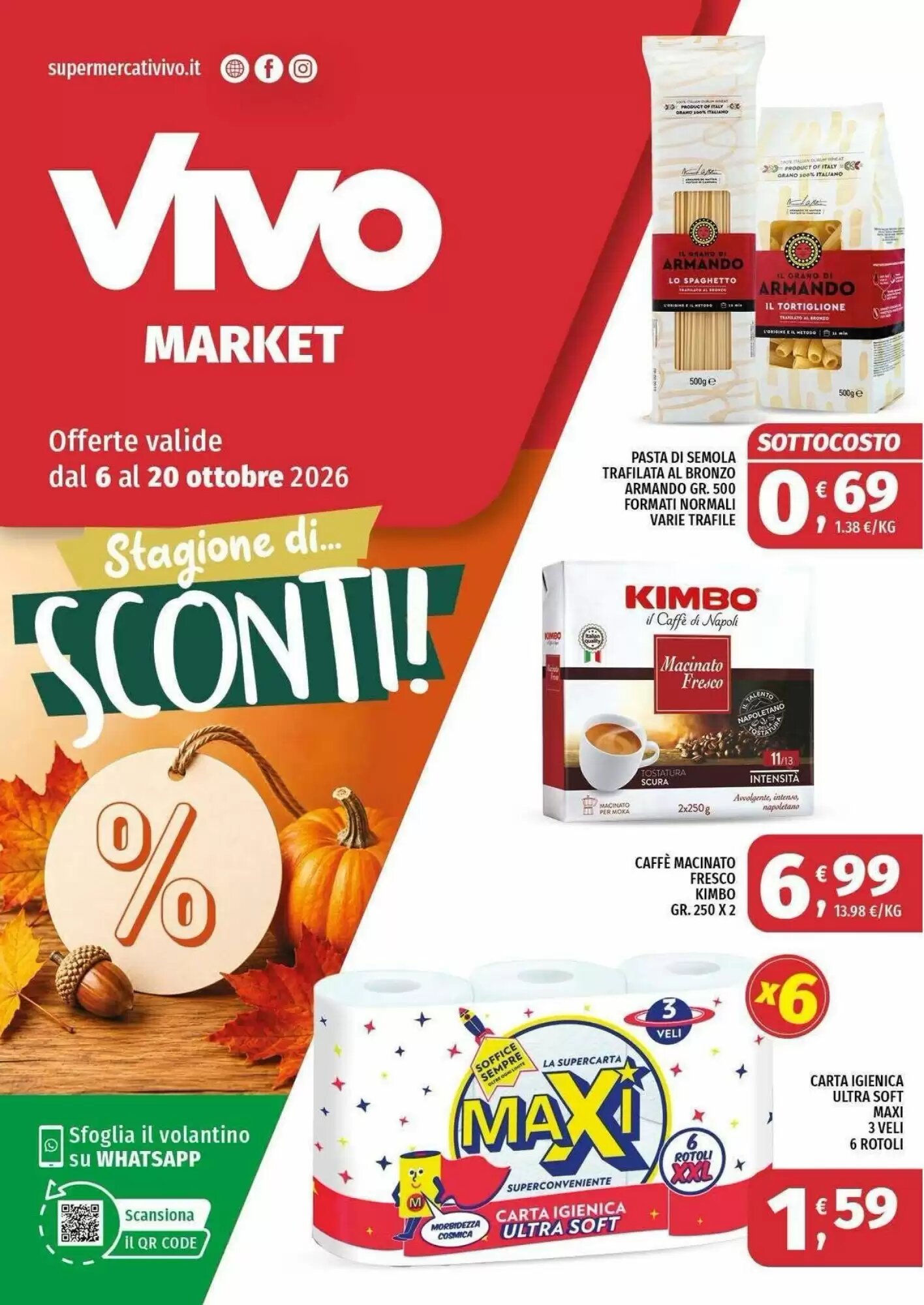 Volantino promozionale Vivo Supermercati valide dal 06/10/2026 - Pagina 1.