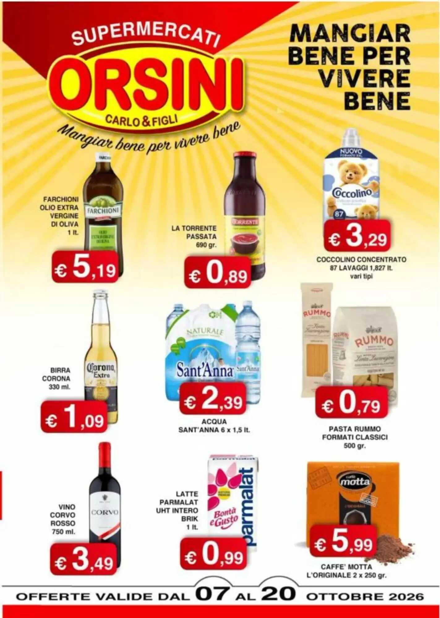 Volantino promozionale Orsini Market  valide dal 07/10/2026 - Pagina 1.