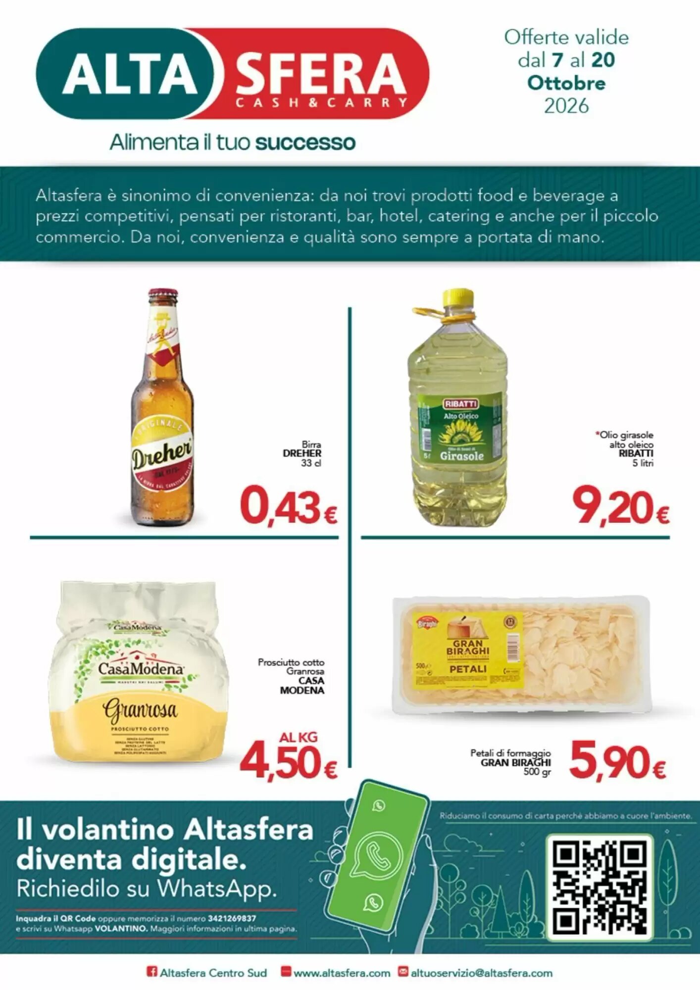 Volantino promozionale Altasfera  valide dal 07/10/2026 - Pagina 1.