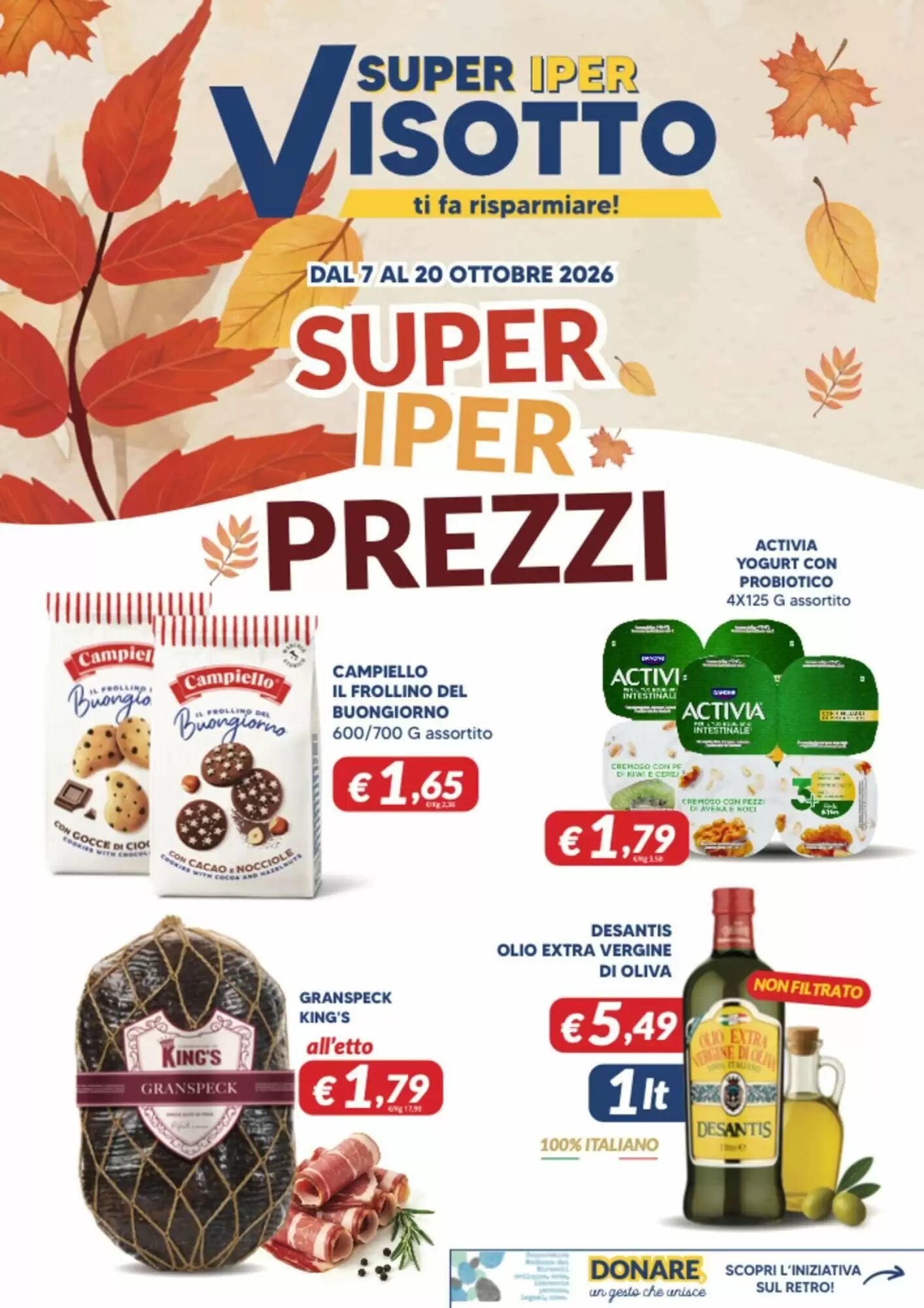 Volantino promozionale Supermercati Visotto  valide dal 07/10/2026 - Pagina 1.