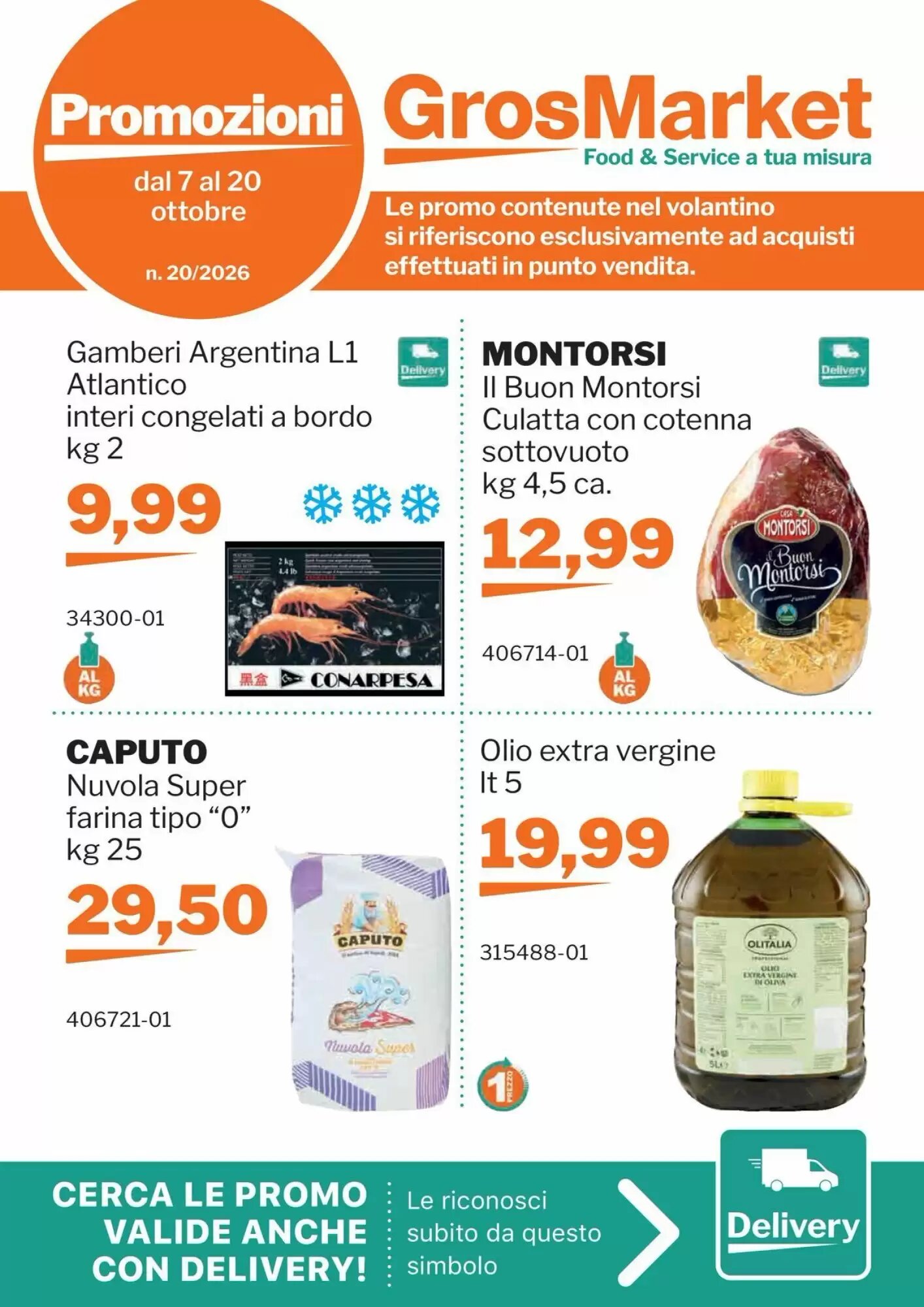 Volantino promozionale GrosMarket  valide dal 07/10/2026 - Pagina 1.