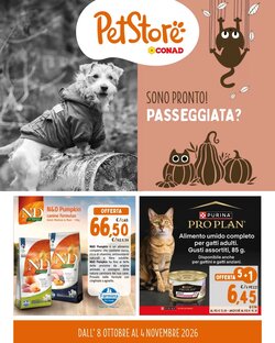 Volantino promozionale Pet Store Conad  valide dal 08/10/2026