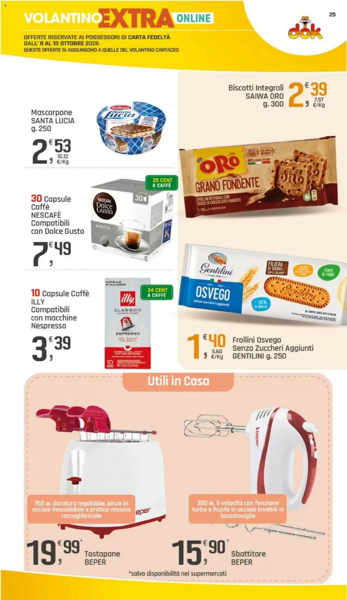 Volantino promozionale Supermercati Dok  valide dal 08/10/2026 - Pagina 25.