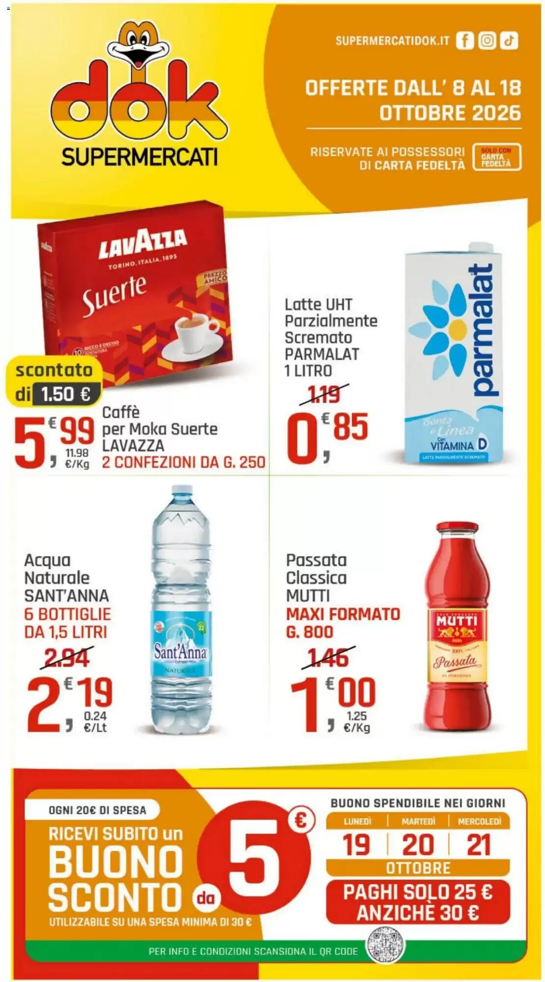 Volantino promozionale Supermercati Dok valide dal 08/10/2026 - Pagina 1.
