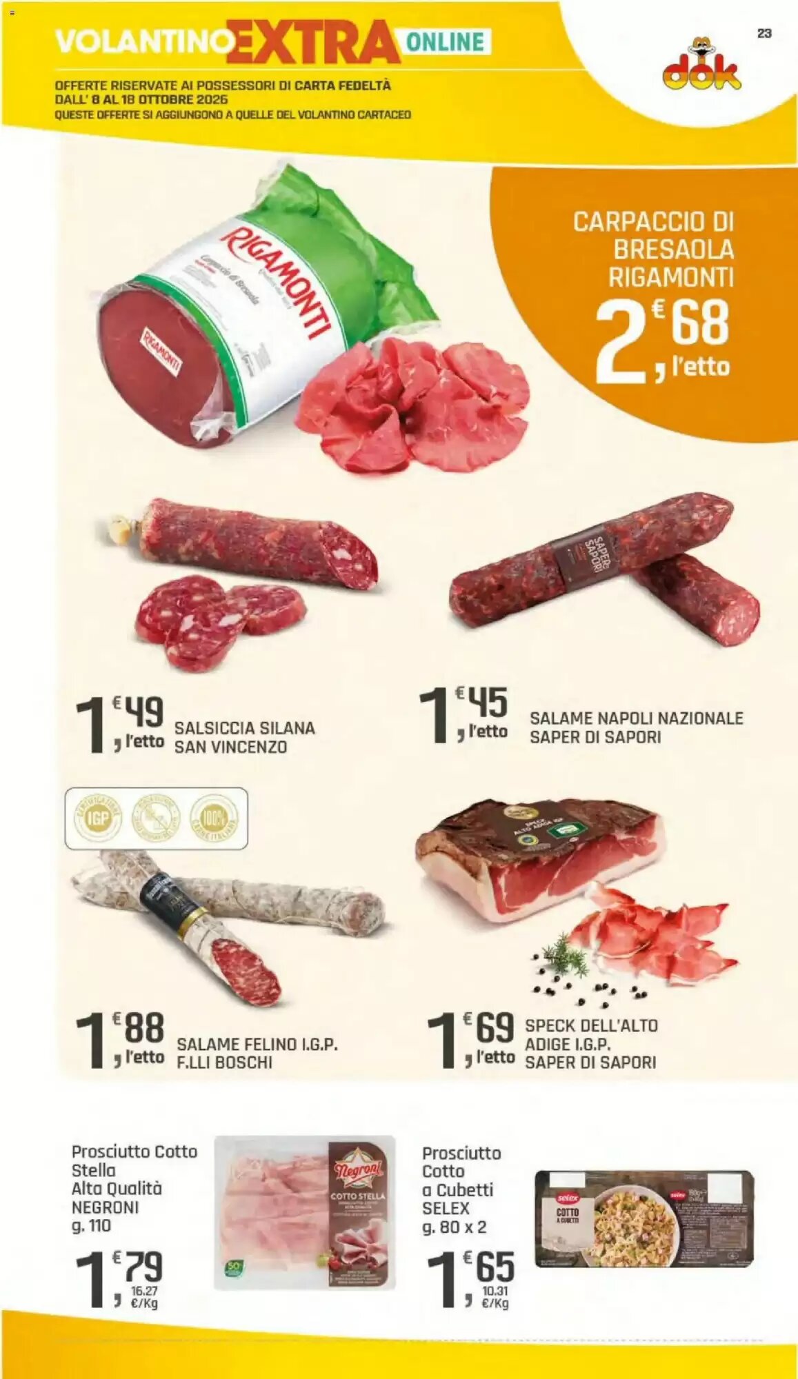 Volantino promozionale Supermercati Dok  valide dal 08/10/2026 - Pagina 23.