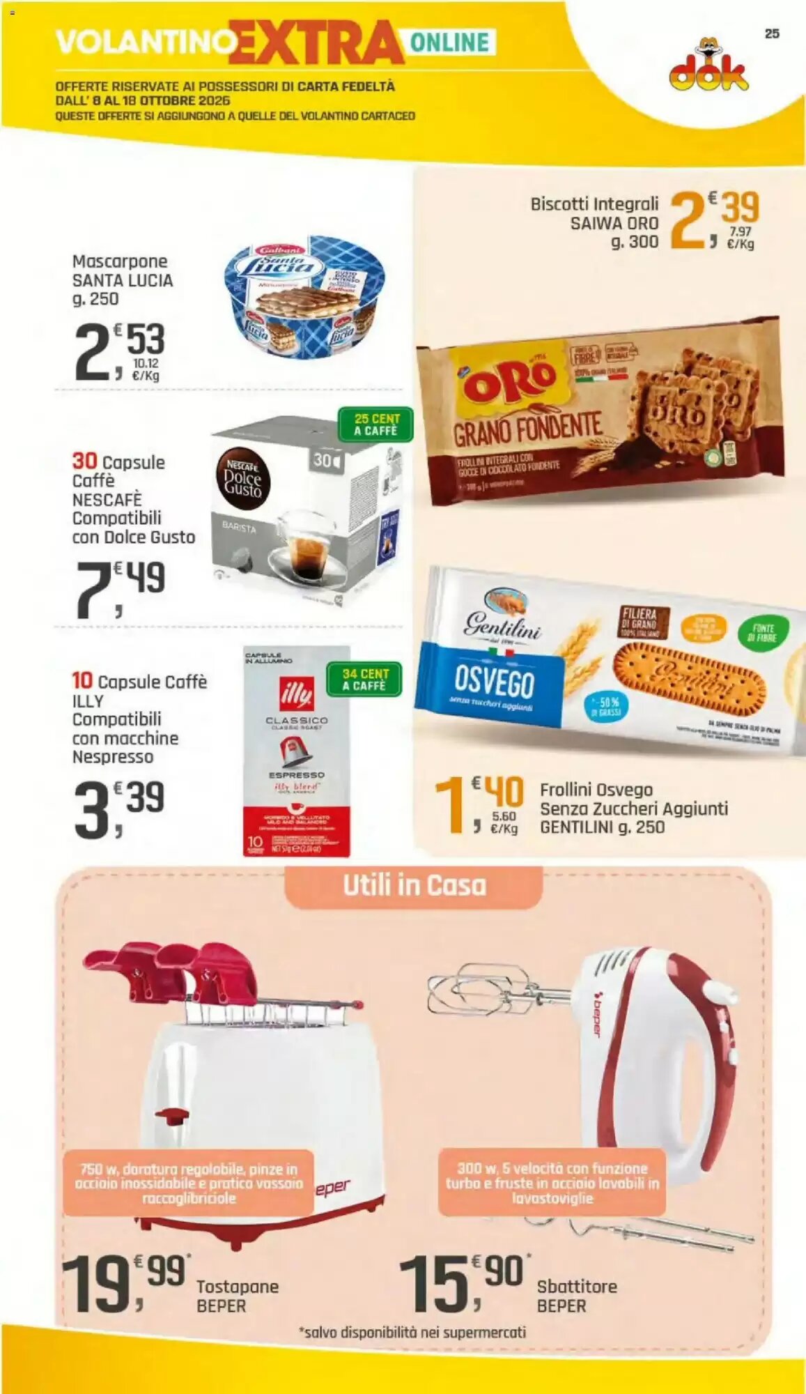 Volantino promozionale Supermercati Dok  valide dal 08/10/2026 - Pagina 25.