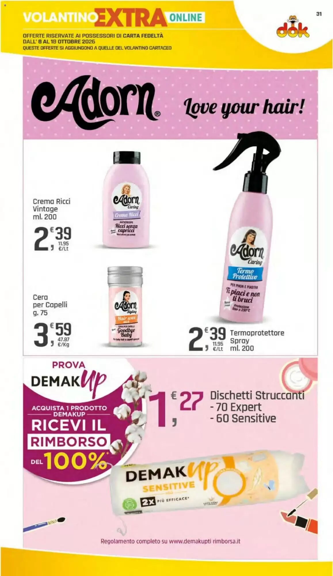 Volantino promozionale Supermercati Dok  valide dal 08/10/2026 - Pagina 31.