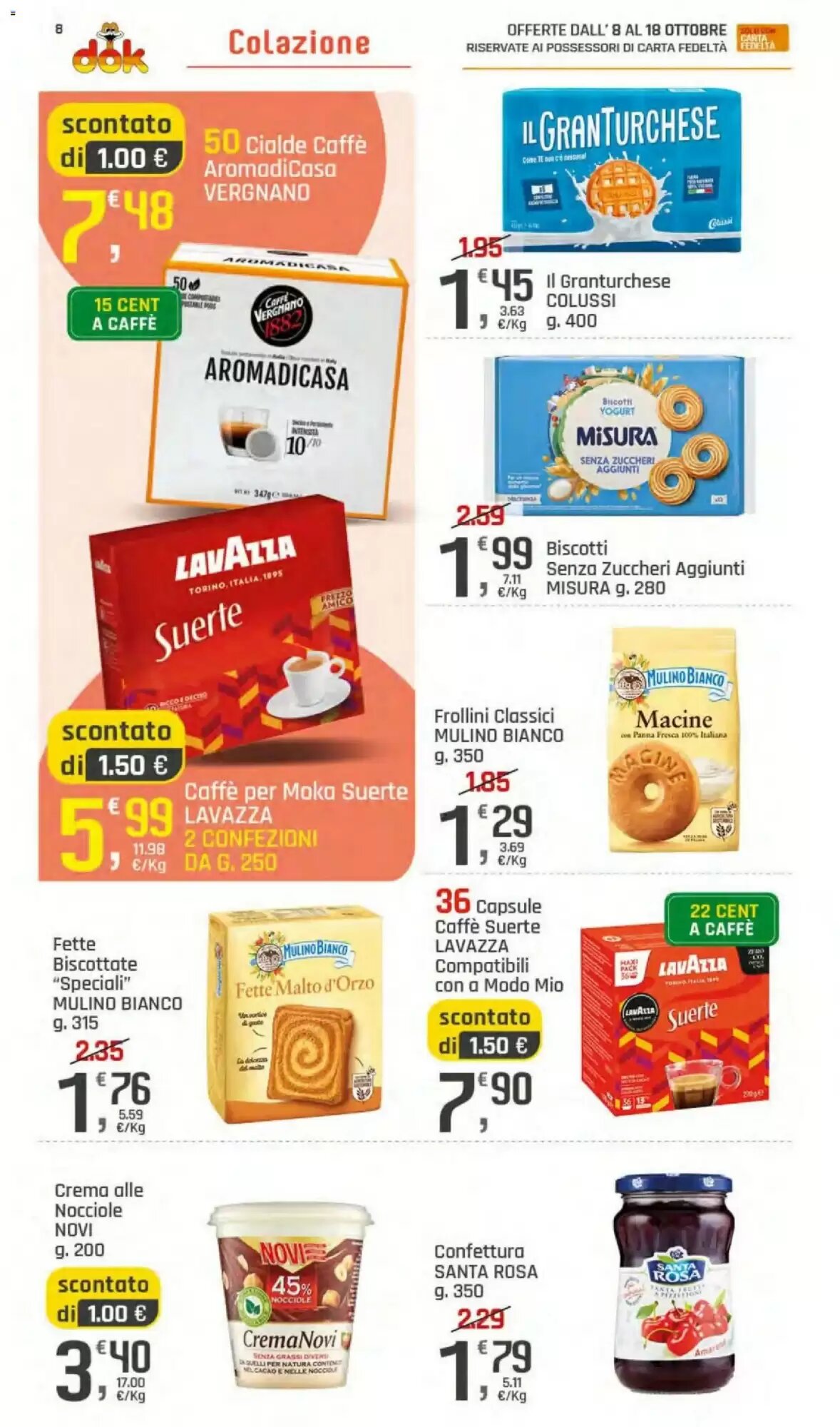 Volantino promozionale Supermercati Dok  valide dal 08/10/2026 - Pagina 8.