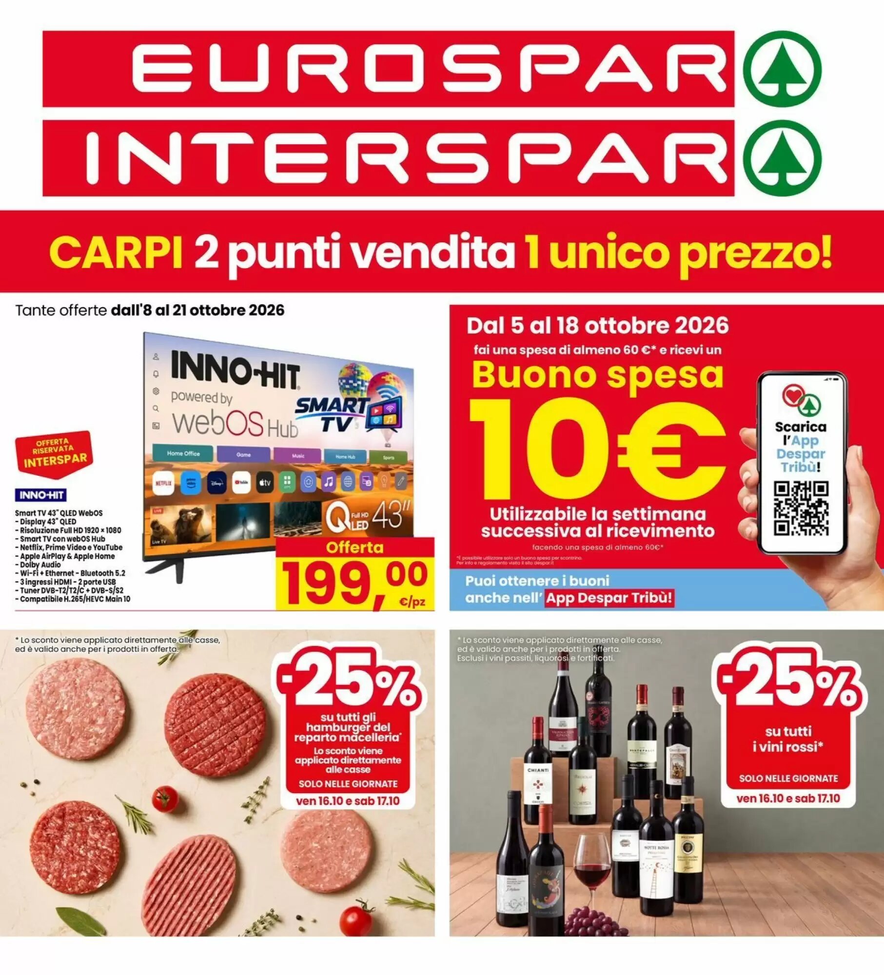 Volantino promozionale Eurospar  valide dal 08/10/2026 - Pagina 1.