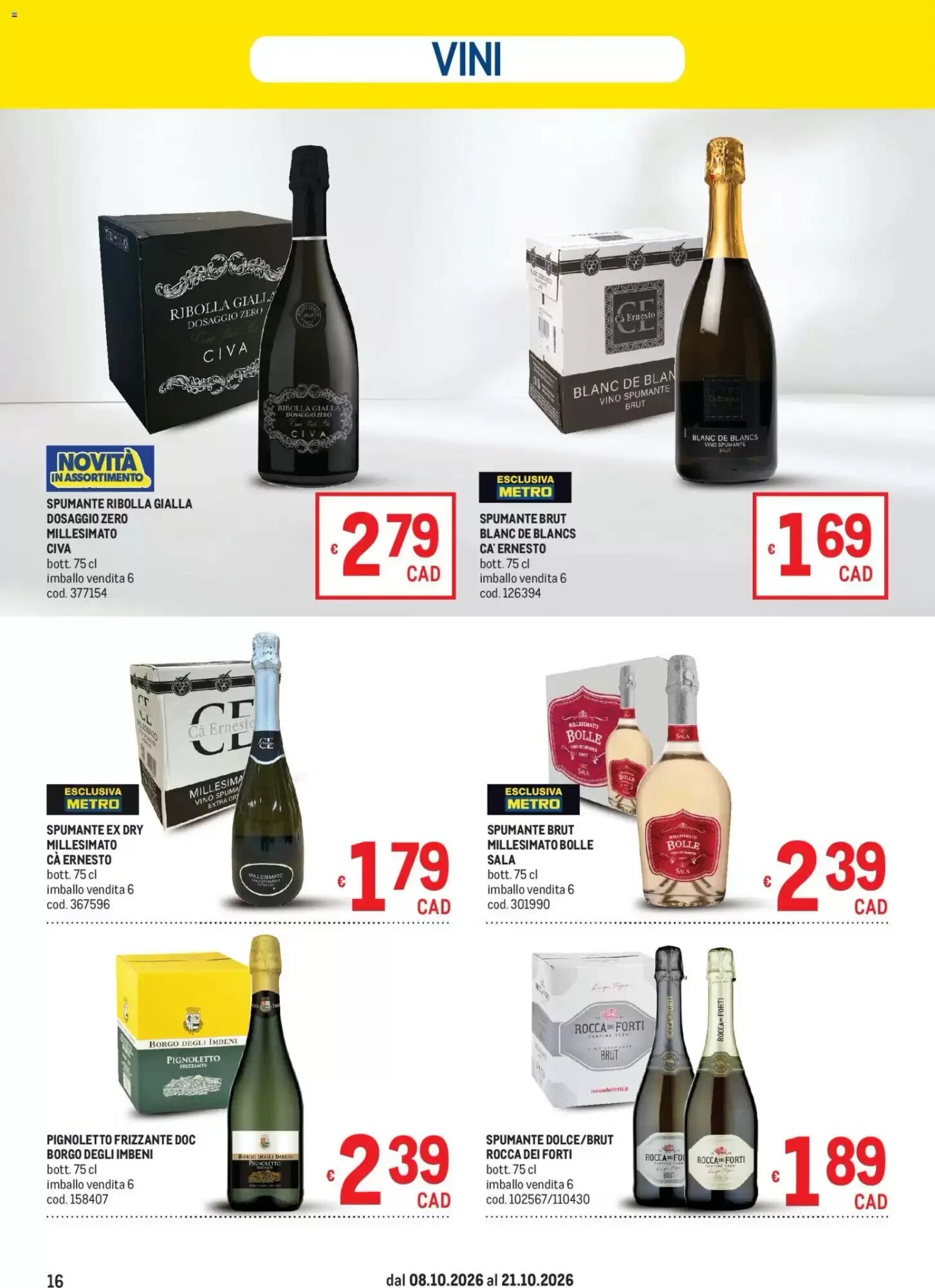 Volantino promozionale Metro  valide dal 08/10/2026 - Pagina 16.