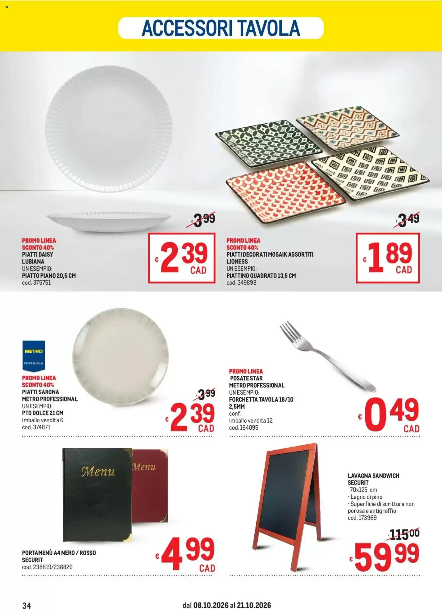 Volantino promozionale Metro  valide dal 08/10/2026 - Pagina 34.