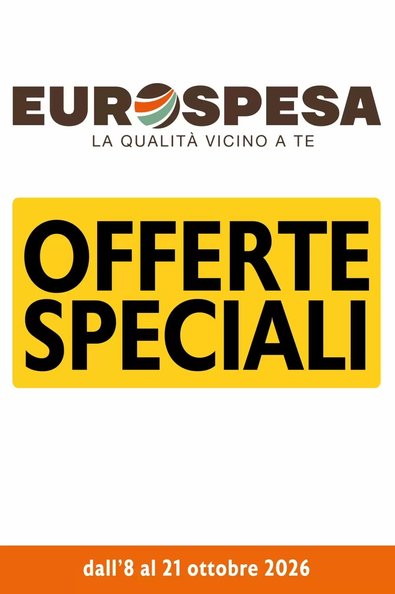 Volantino promozionale Eurospesa  valide dal 08/10/2026 - Pagina 1.