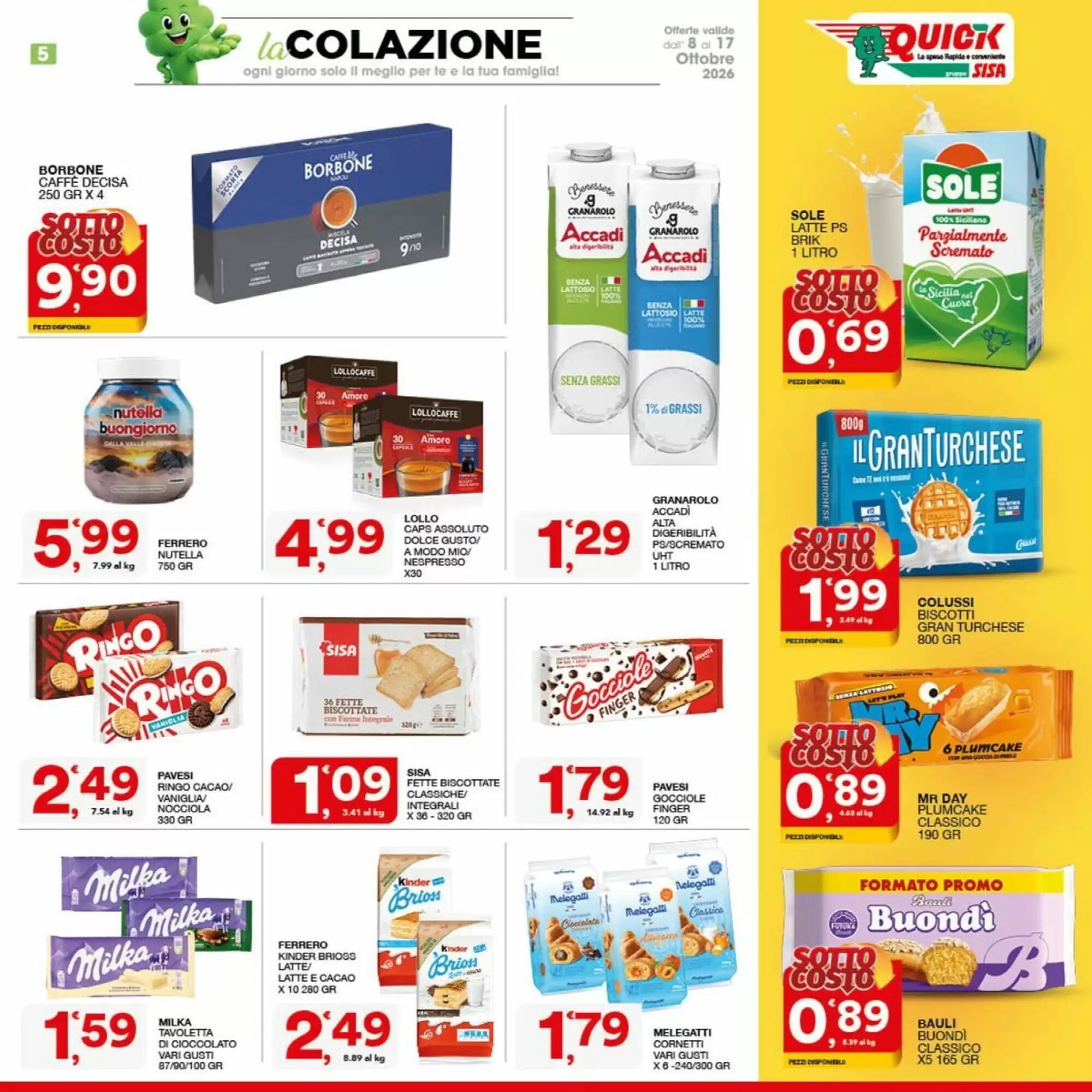 Volantino promozionale Quick Sisa  valide dal 08/10/2026 - Pagina 5.