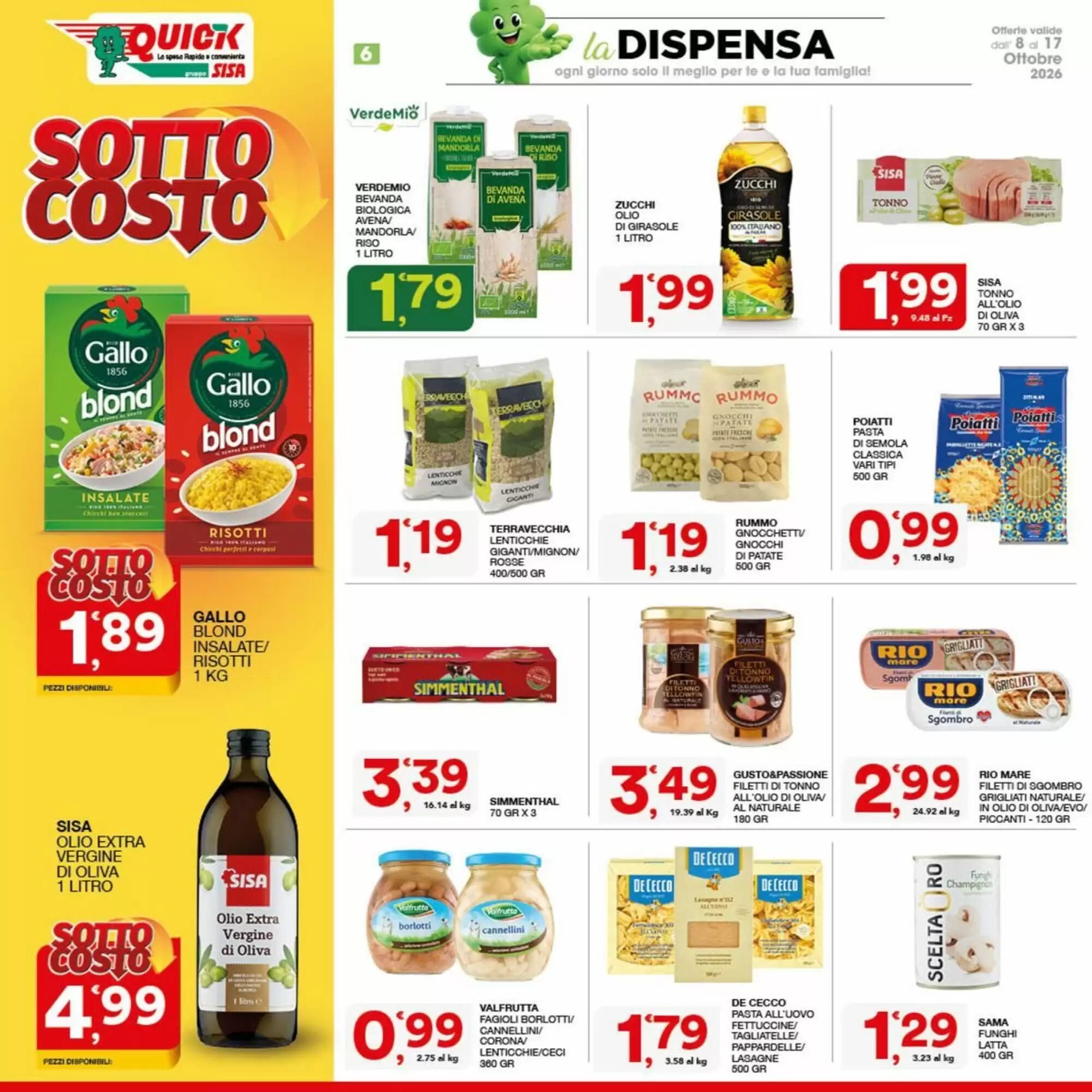 Volantino promozionale Quick Sisa  valide dal 08/10/2026 - Pagina 6.