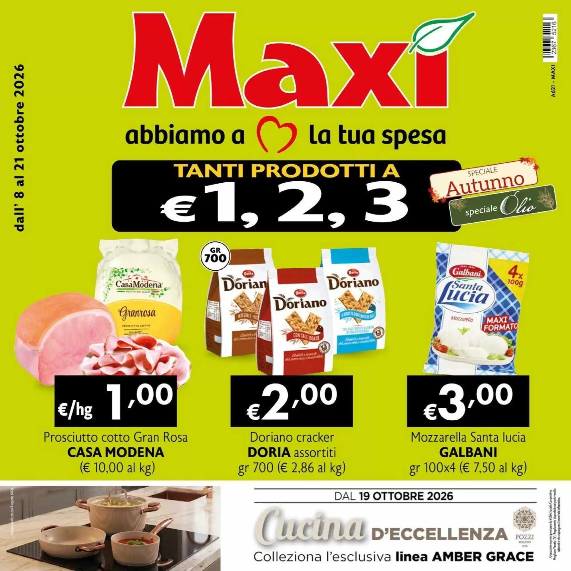 Volantino promozionale Maxi Supermercati valide dal 08/10/2026 - Pagina 1.
