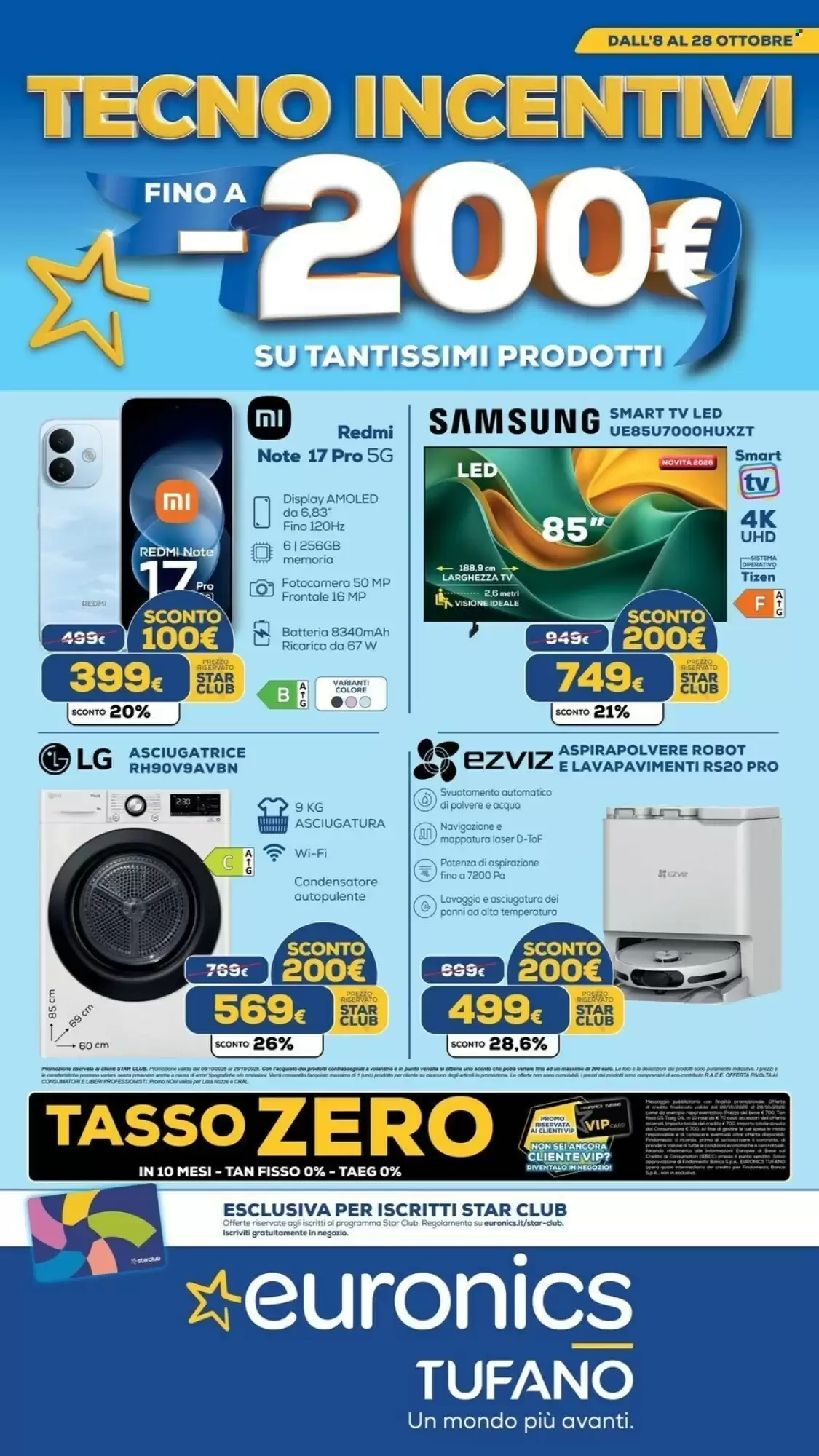 Volantino promozionale Euronics Tufano  valide dal 08/10/2026 - Pagina 1.