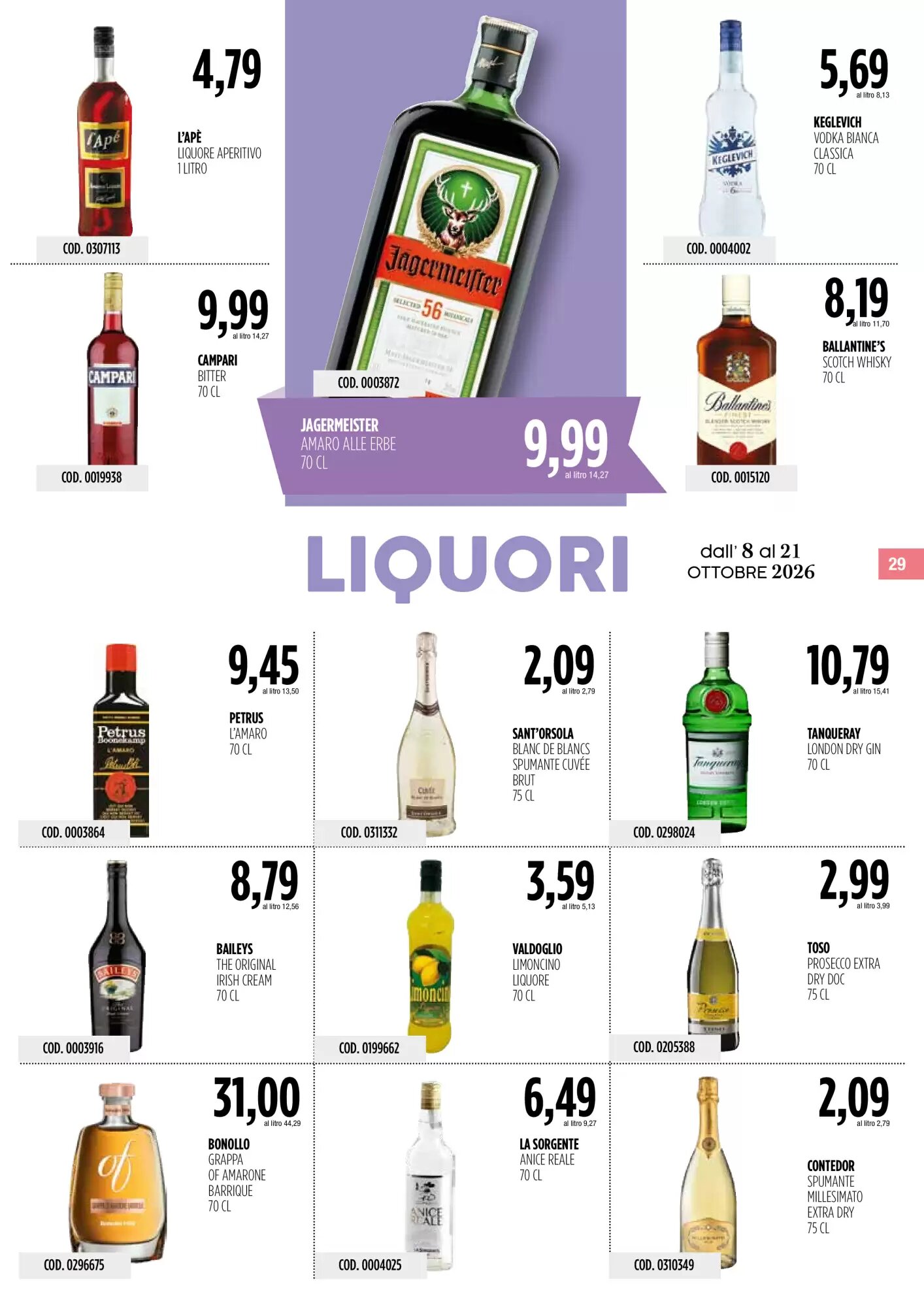 Volantino promozionale Carico Cash & Carry  valide dal 08/10/2026 - Pagina 29.