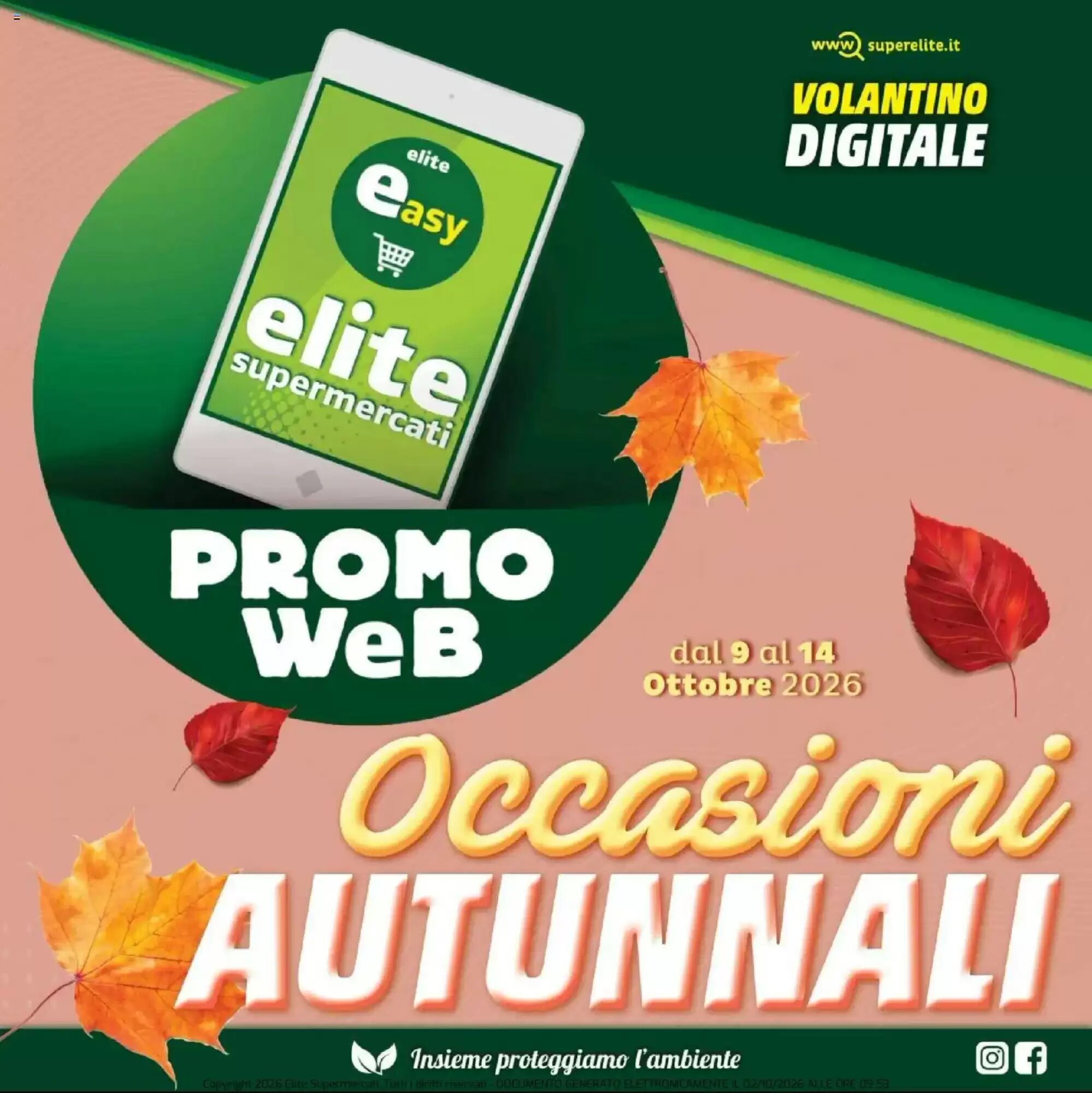 Volantino promozionale Elite  valide dal 09/10/2026 - Pagina 1.