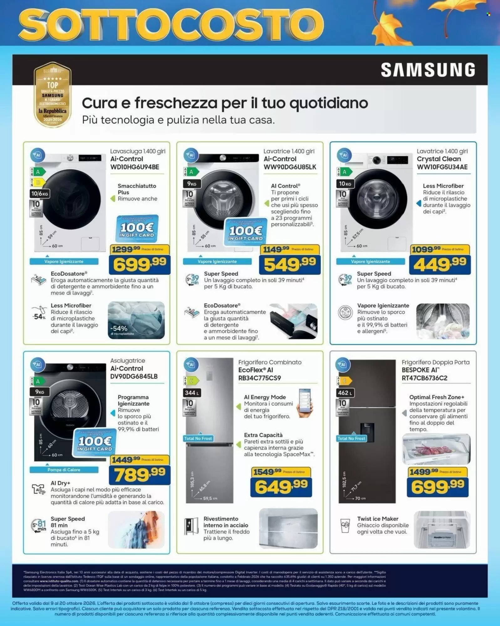 Volantino promozionale Euronics Bruno  valide dal 09/10/2026 - Pagina 39.