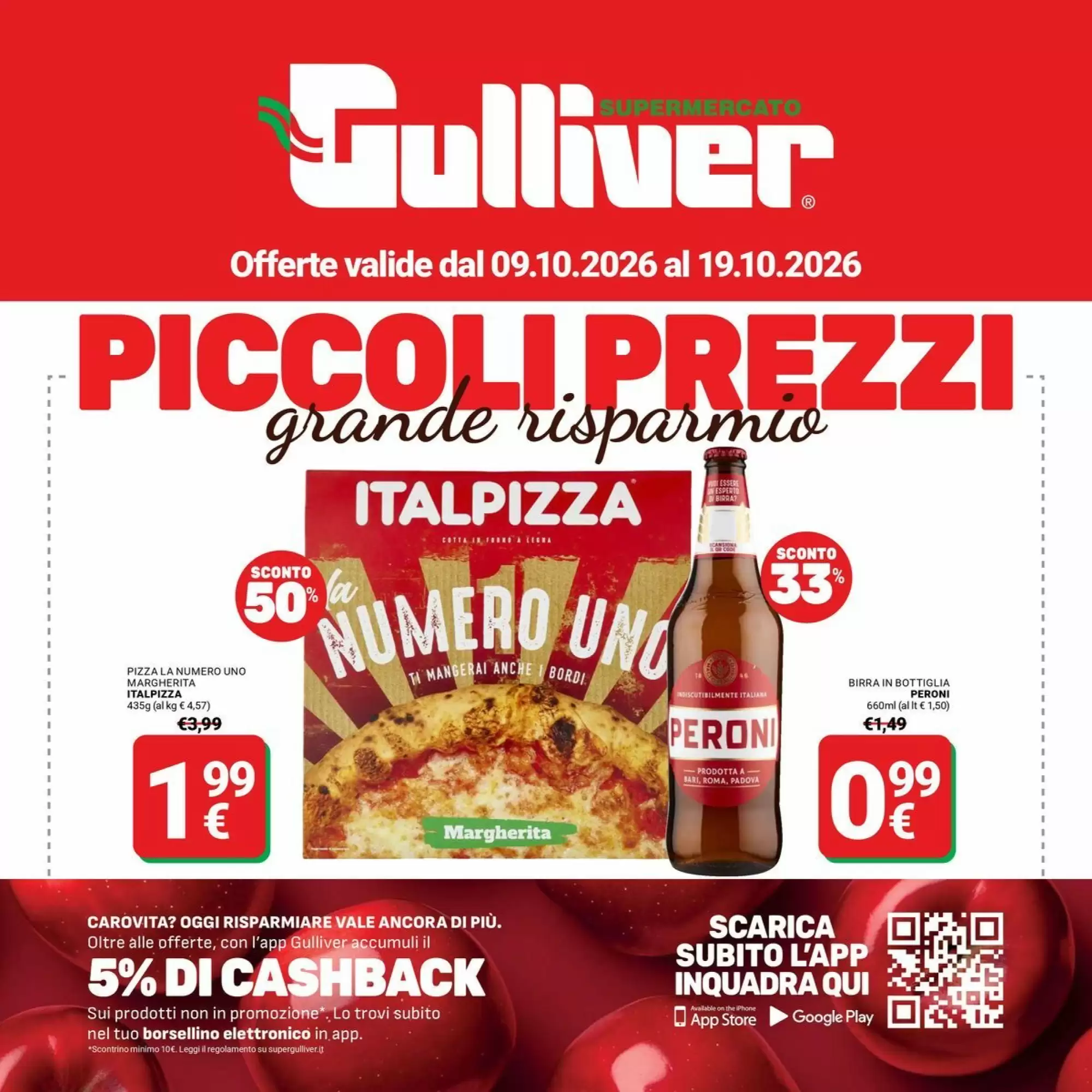 Volantino promozionale Supermercati Gulliver  valide dal 09/10/2026 - Pagina 1.