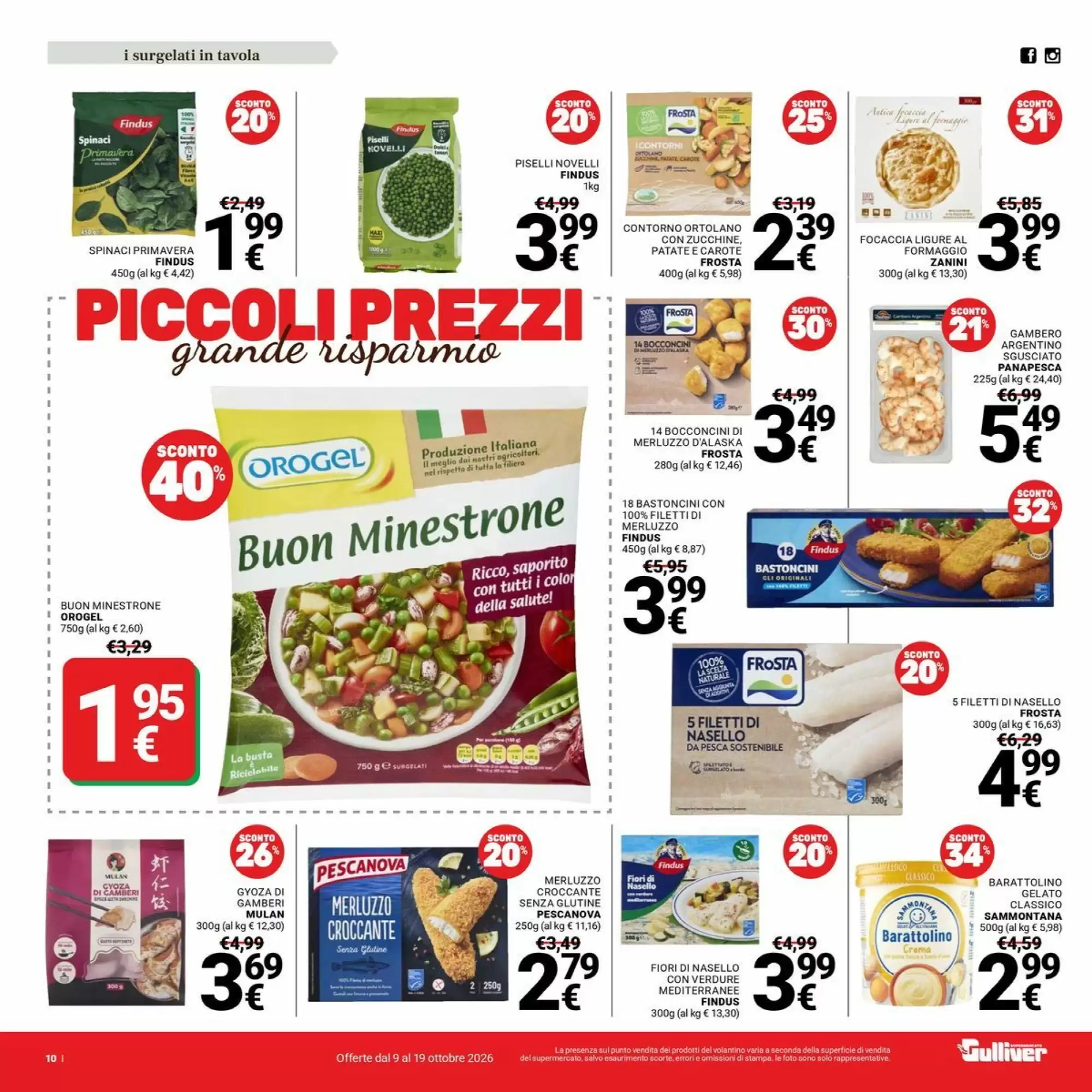 Volantino promozionale Supermercati Gulliver  valide dal 09/10/2026 - Pagina 10.