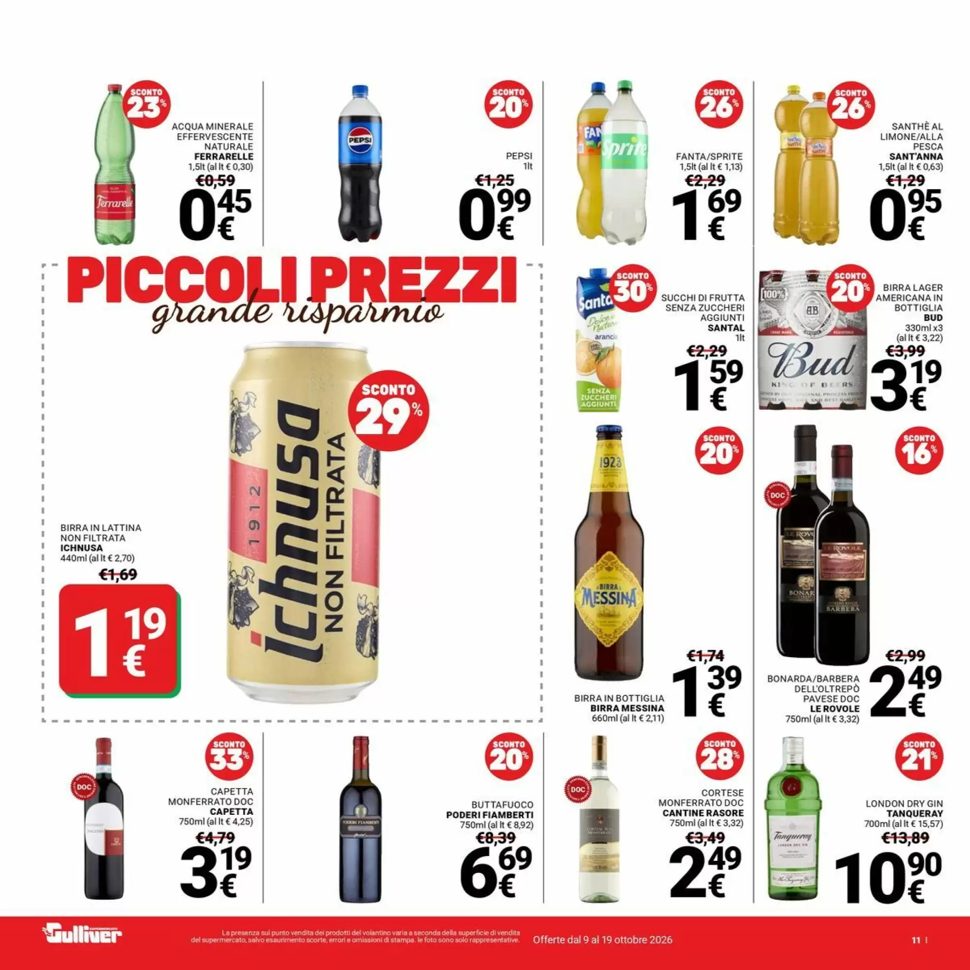 Volantino promozionale Supermercati Gulliver  valide dal 09/10/2026 - Pagina 11.