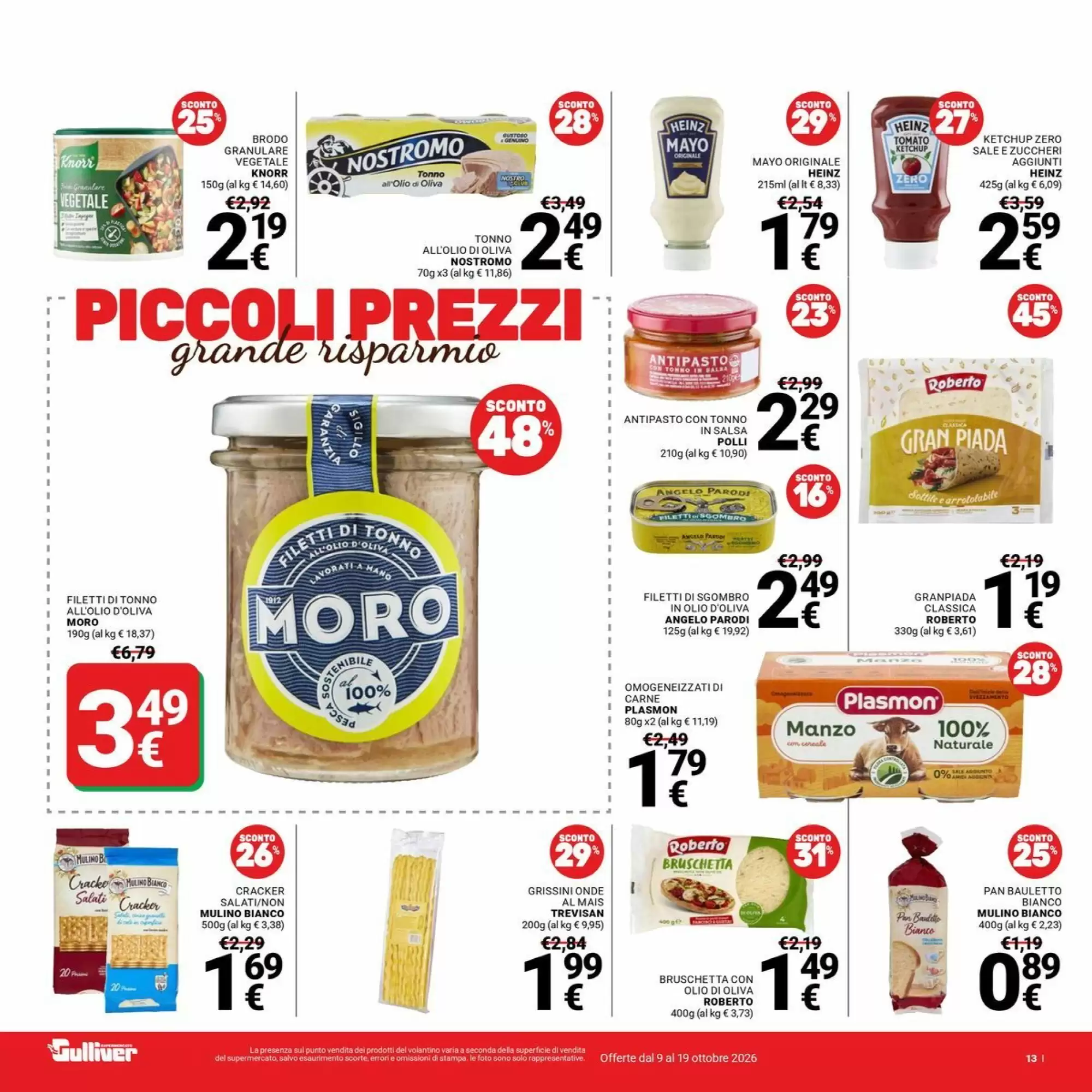 Volantino promozionale Supermercati Gulliver  valide dal 09/10/2026 - Pagina 13.